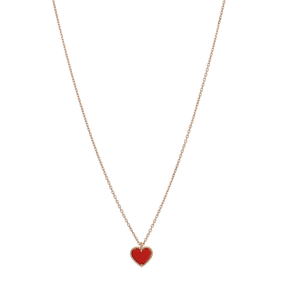 ヴァンクリーフ＆アーペル スウィートアルハンブラ ペンダントネックレス カーネリアン 18K ローズゴールド VAN CLEEF & ARPELS SWEET ALHAMBRA PENDANT NECKLACE CARNELIAN 18K ROSE GOLD