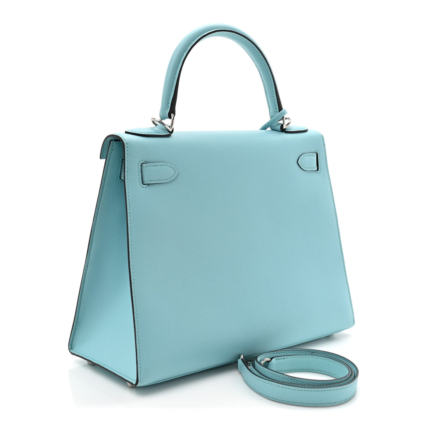 エルメス ケリー 28 外縫い Bleu Atoll エプソン シルバー金具 HERMES KELLY 28 SELLIER BLEU ATOLL EPSOM SILVER HARDWARE