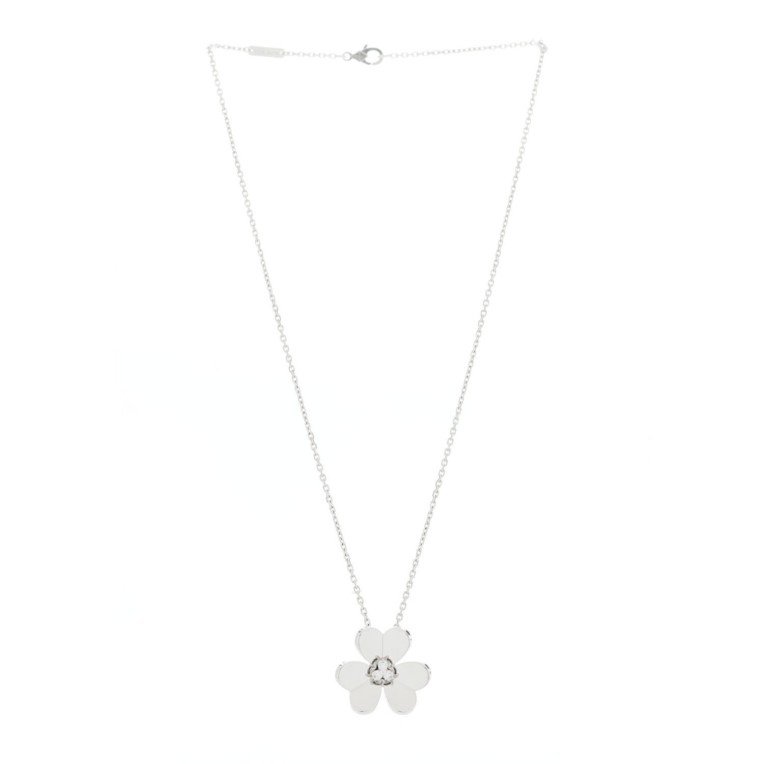 ヴァンクリーフ＆アーペル ラージ フリヴォル ペンダントネックレス ダイヤモンド 18K ホワイトゴールド VAN CLEEF & ARPELS LARGE FRIVOLE PENDANT NECKLACE DIAMOND 18K WHITE GOLD