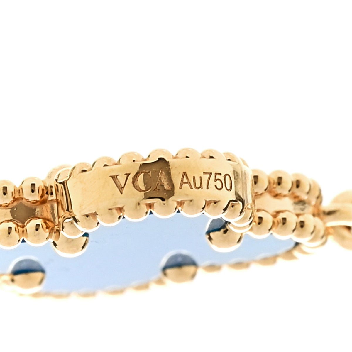 ヴァンクリーフ＆アーペル ヴィンテージアルハンブラ 10モチーフ ネックレス ブルーアゲート 18K イエローゴールド VAN CLEEF & ARPELS VINTAGE ALHAMBRA 10 MOTIFS NECKLACE BLUE AGATE 18K YELLOW GOLD