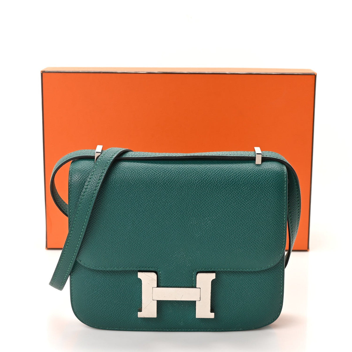エルメス ミニコンスタンス 18 Malachite エプソン シルバー金具 HERMES MINI CONSTANCE 18 MALACHITE EPSOM SILVER HARDWARE