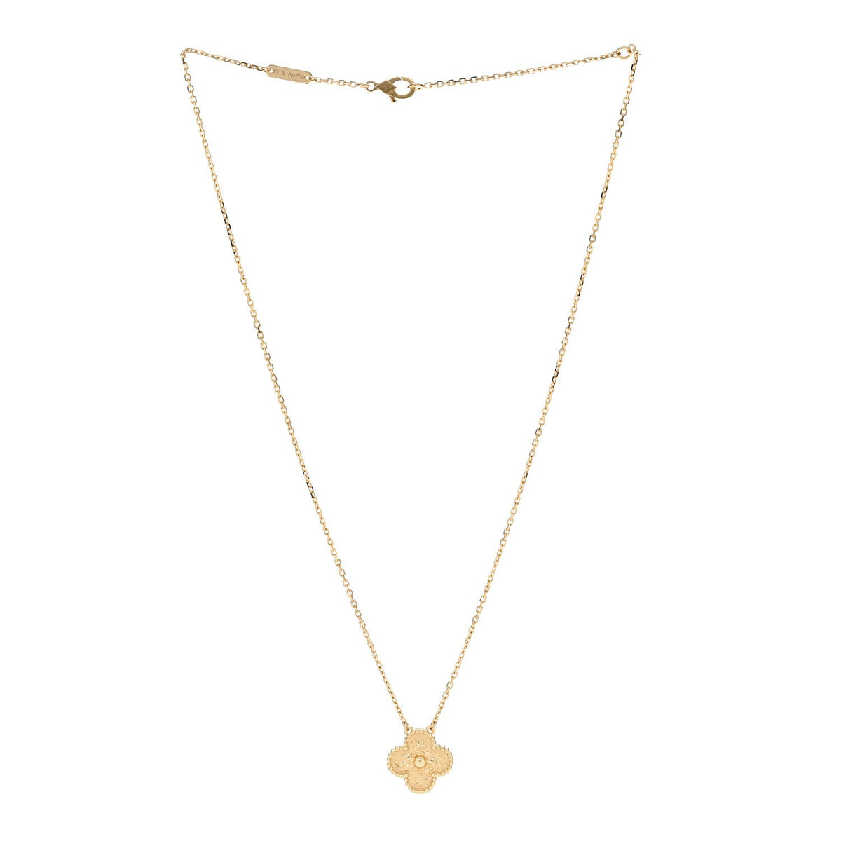 ヴァンクリーフ＆アーペル ヴィンテージアルハンブラ ペンダントネックレス 18K イエローゴールド VAN CLEEF & ARPELS VINTAGE ALHAMBRA PENDANT NECKLACE 18K YELLOW GOLD