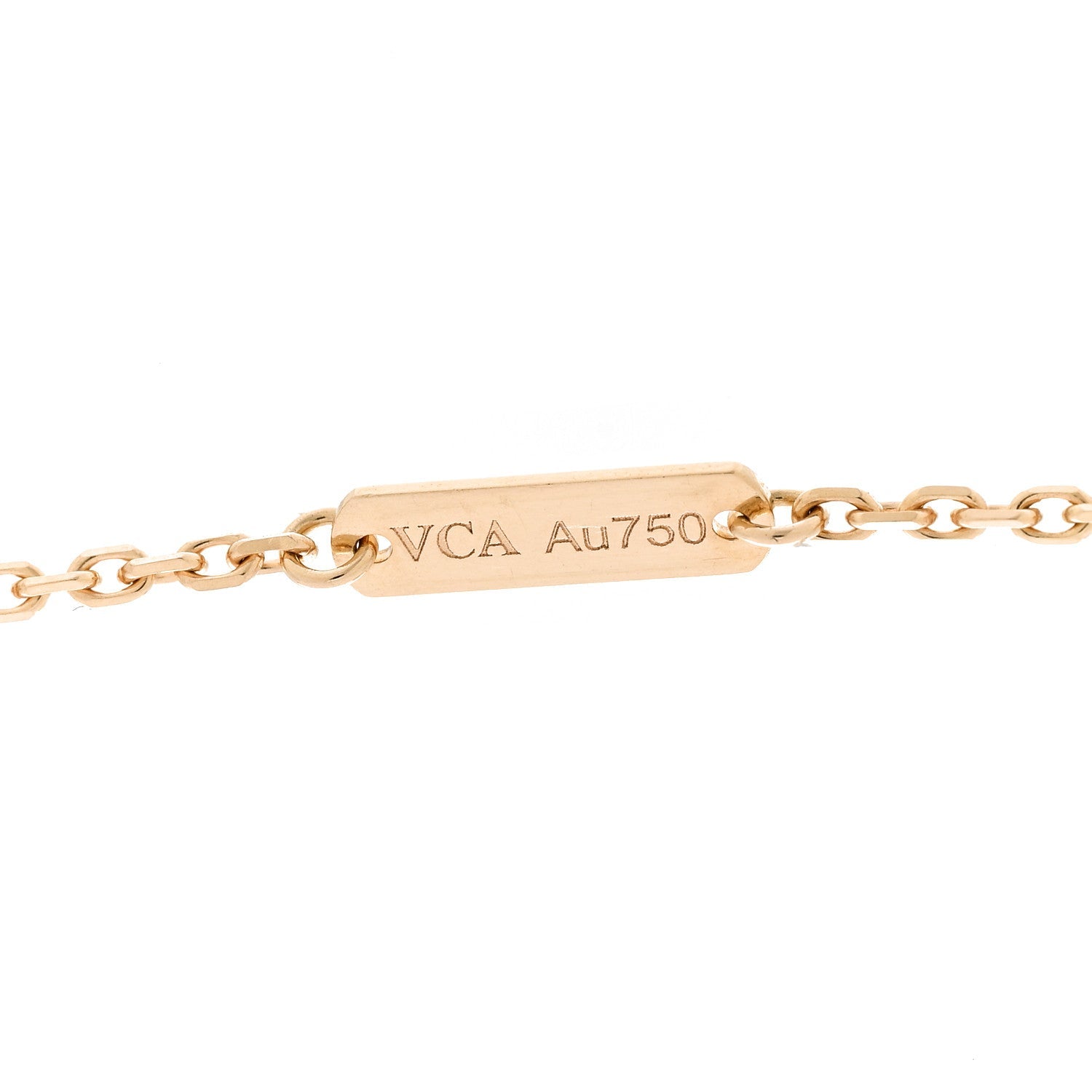 ヴァンクリーフ&アーペル 18Kイエローゴールド ダイヤモンド スモール パーリー クローバー ペンダントネックレス