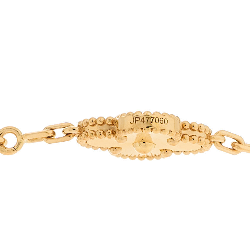 ヴァンクリーフ＆アーペル ヴィンテージアルハンブラ 10モチーフ ネックレス ギョーシェ 18K イエローゴールド VAN CLEEF & ARPELS VINTAGE ALHAMBRA 10 MOTIFS NECKLACE GUILLOCHÉ 18K YELLOW GOLD