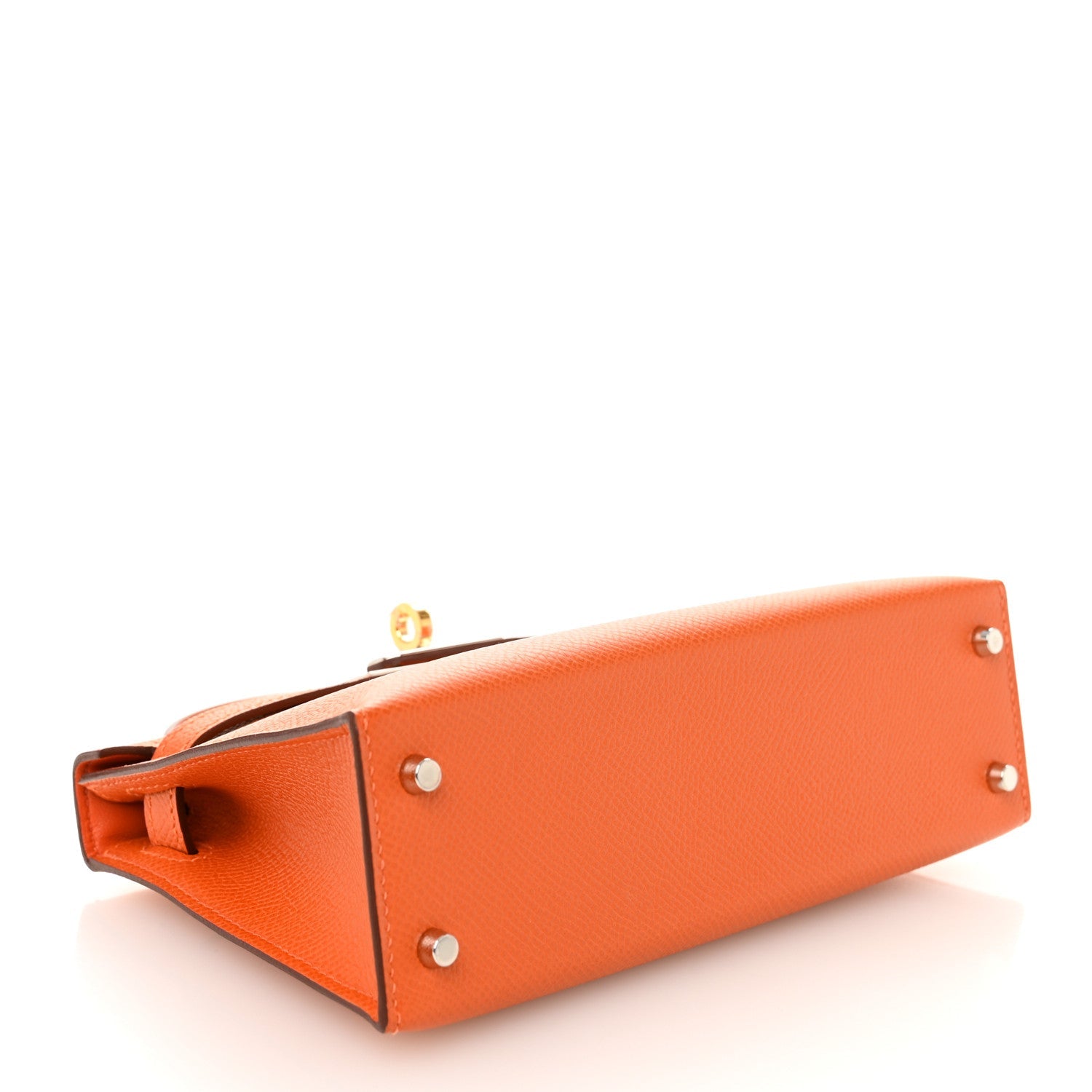 エルメス ミニケリー 20 外縫い Orange エプソン シルバー金具 HERMES MINI KELLY 20 SELLIER ORANGE EPSOM SILVER HARDWARE