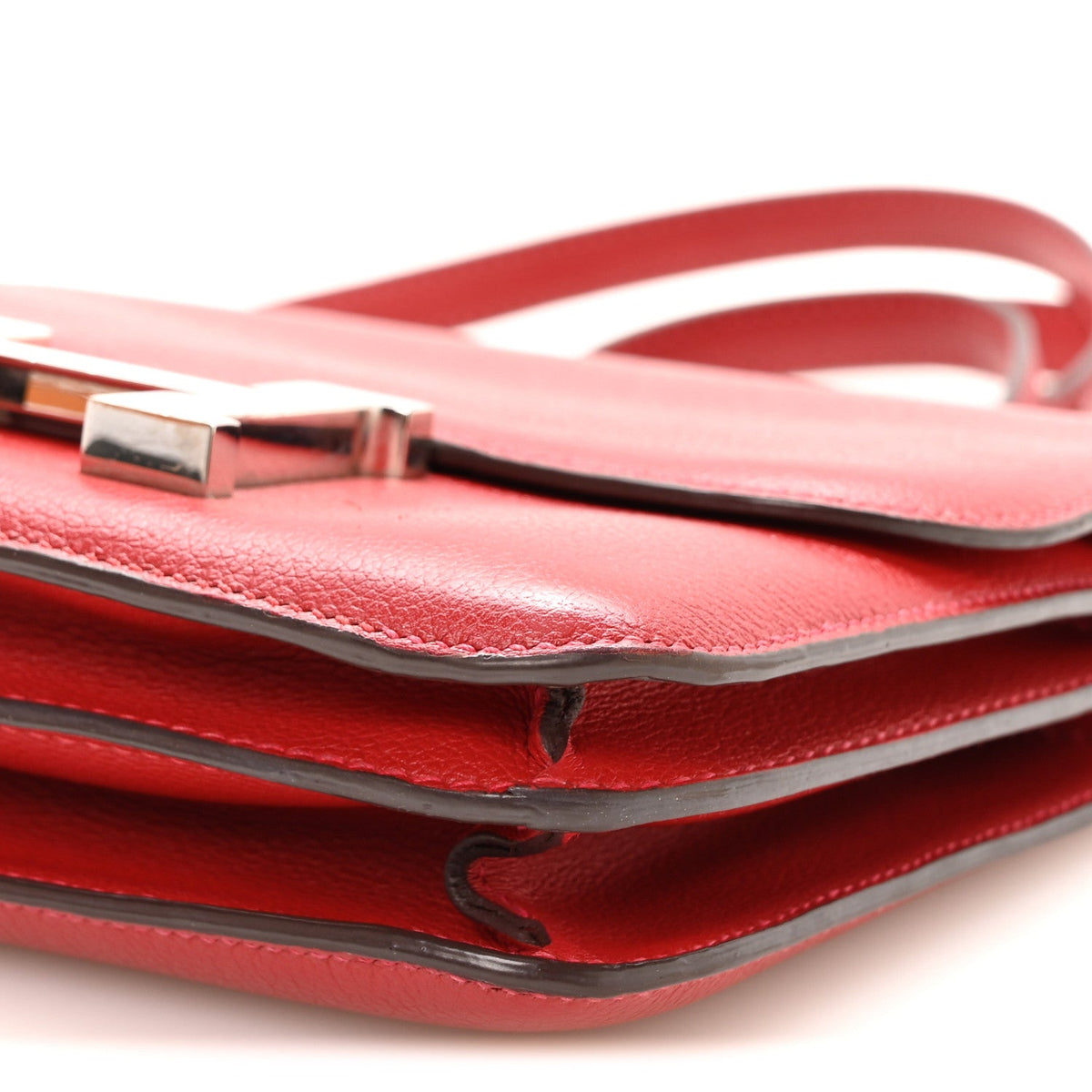エルメス ミニコンスタンス 18 Rouge Piment シェーブルミゾール シルバー金具 HERMES MINI CONSTANCE 18 ROUGE PIMENT CHEVRE MYSORE SILVER HARDWARE
