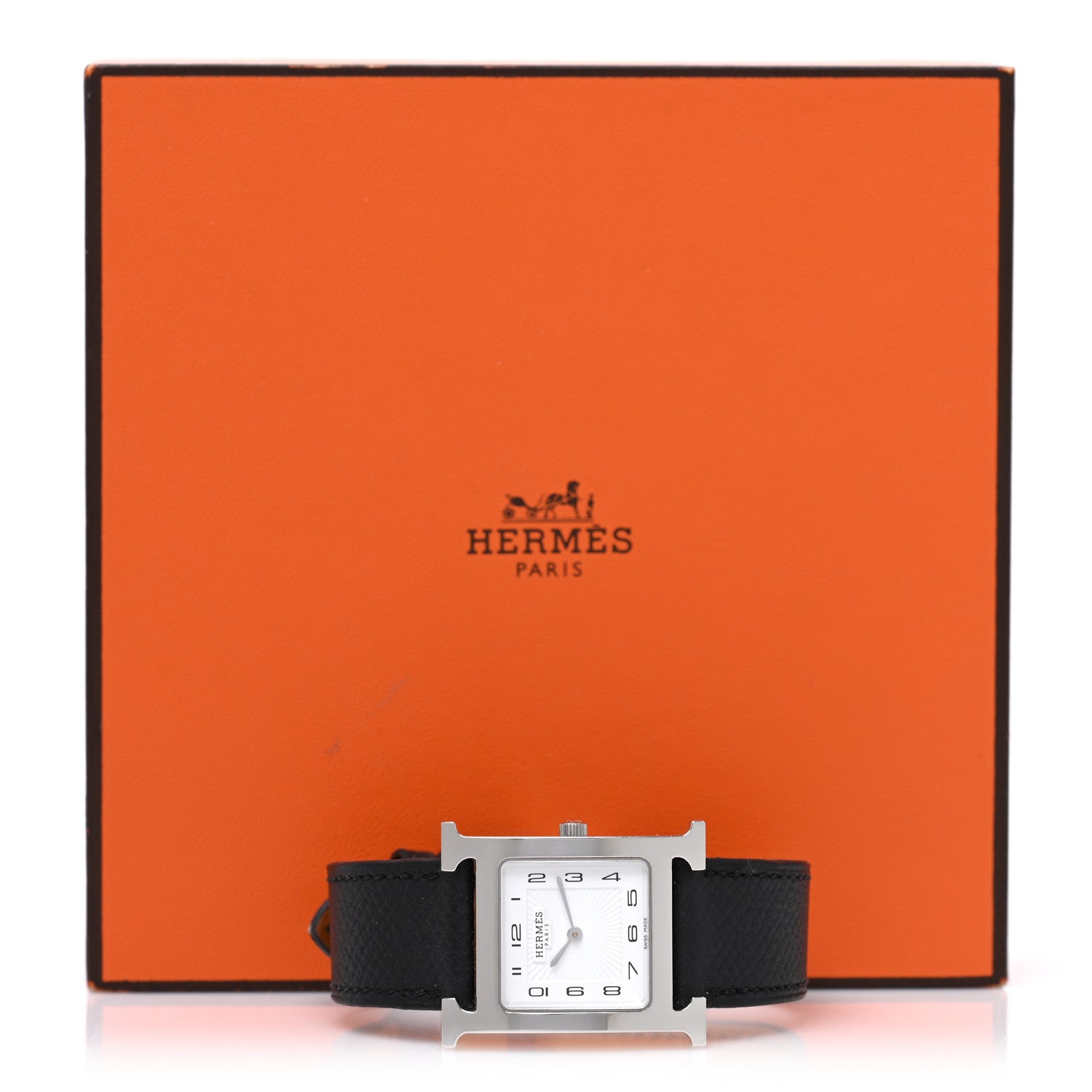 エルメス Hウォッチ 26mm ステンレス Noir エプソン