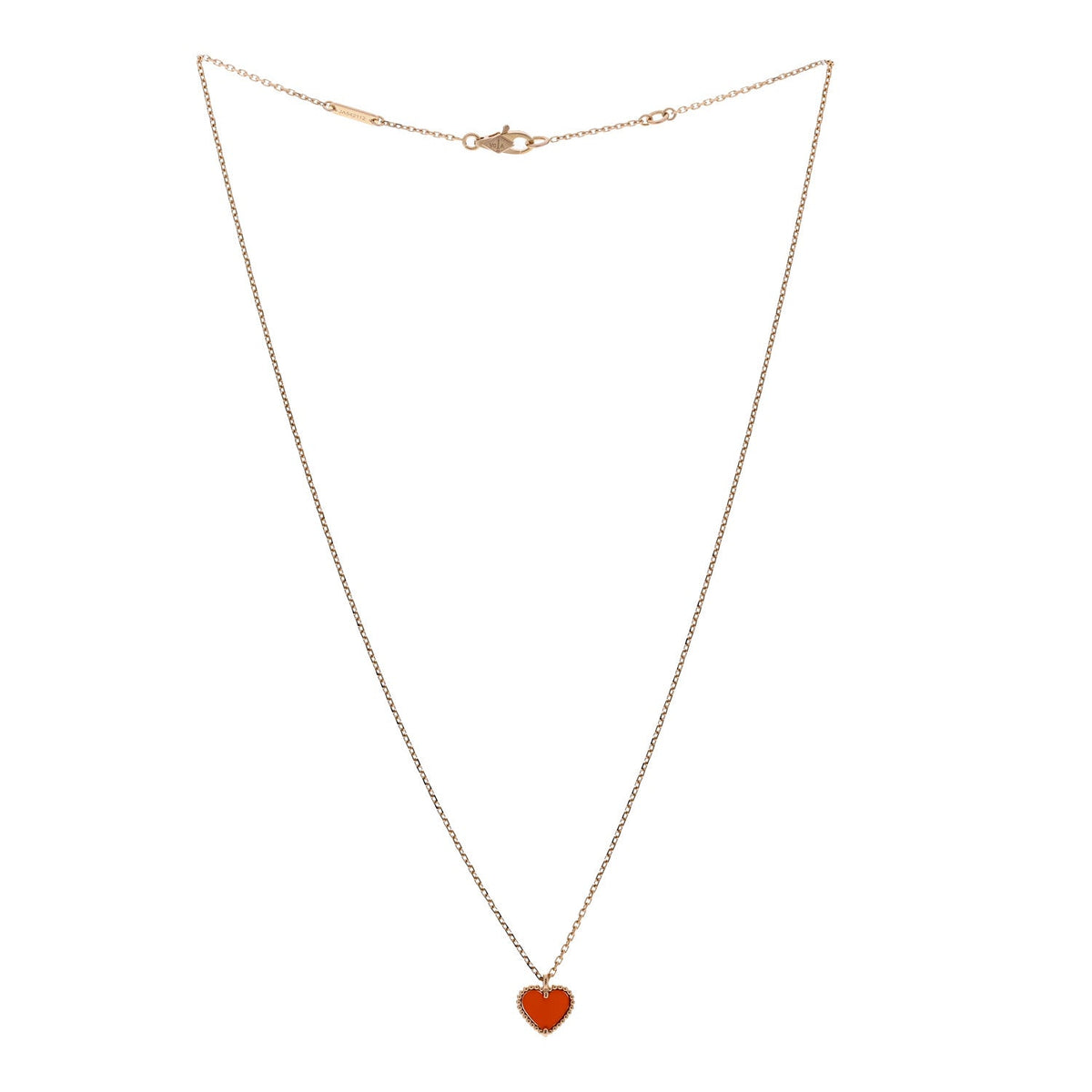 ヴァンクリーフ＆アーペル スウィートアルハンブラ ペンダントネックレス カーネリアン 18K ローズゴールド VAN CLEEF & ARPELS SWEET ALHAMBRA PENDANT NECKLACE CARNELIAN 18K ROSE GOLD