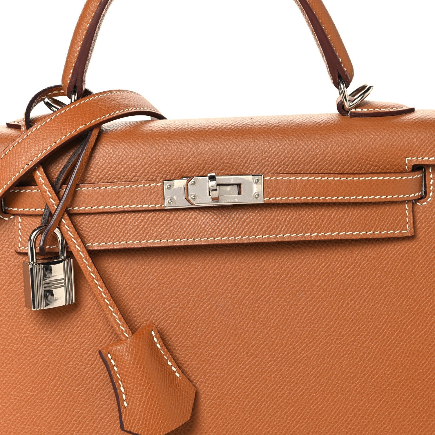 HERMES KELLY 25 SELLIER GOLD EPSOM SILVER HARDWARE