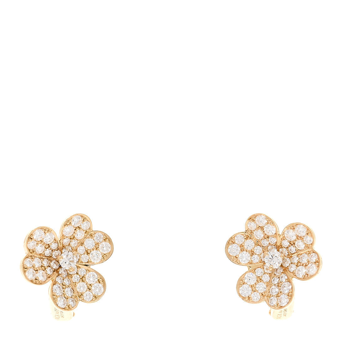 ヴァンクリーフ＆アーペル スモール フリヴォル ピアス ダイヤモンド 18K イエローゴールド VAN CLEEF & ARPELS SMALL FRIVOLE EARRINGS DIAMOND 18K YELLOW GOLD