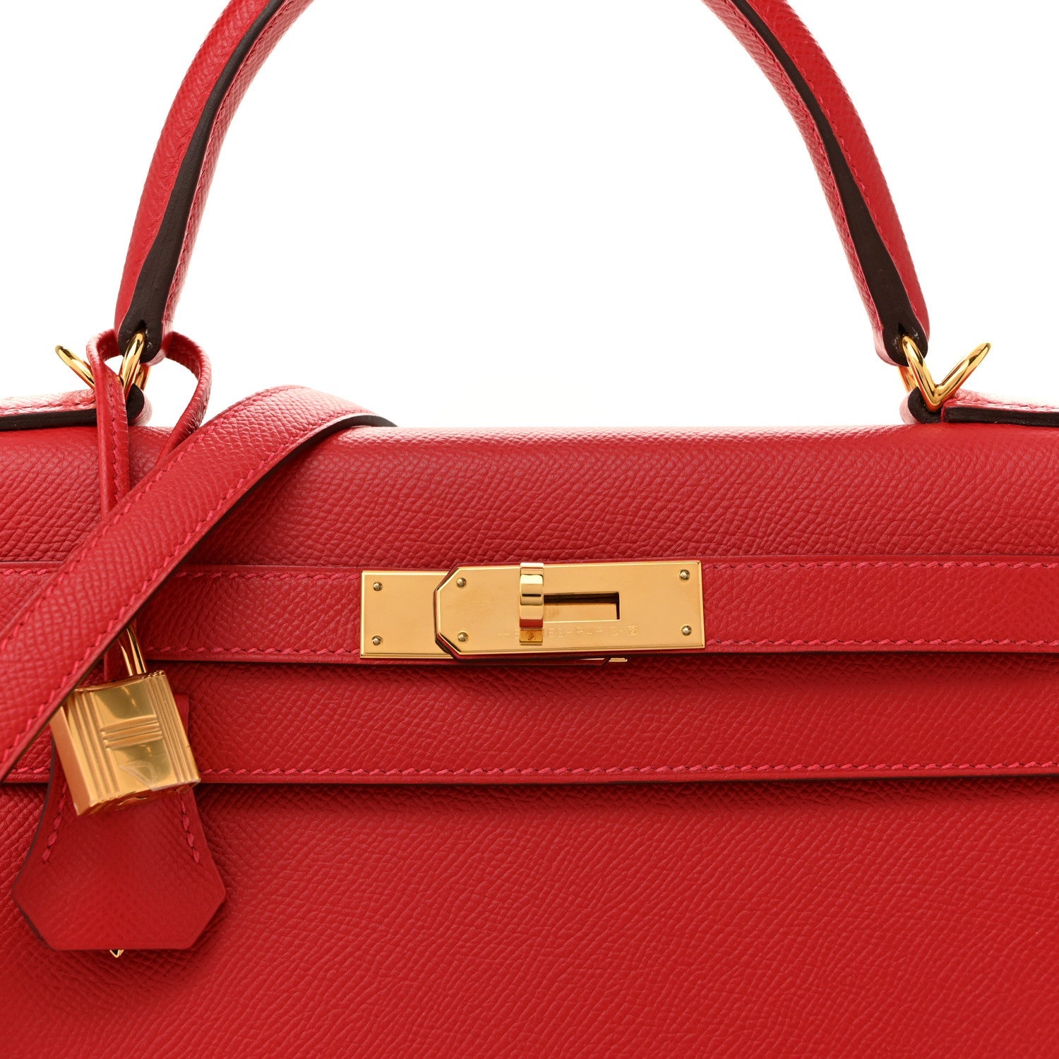 HERMES KELLY 28 SELLIER ROUGE CASAQUE EPSOM GOLD HARDWARE