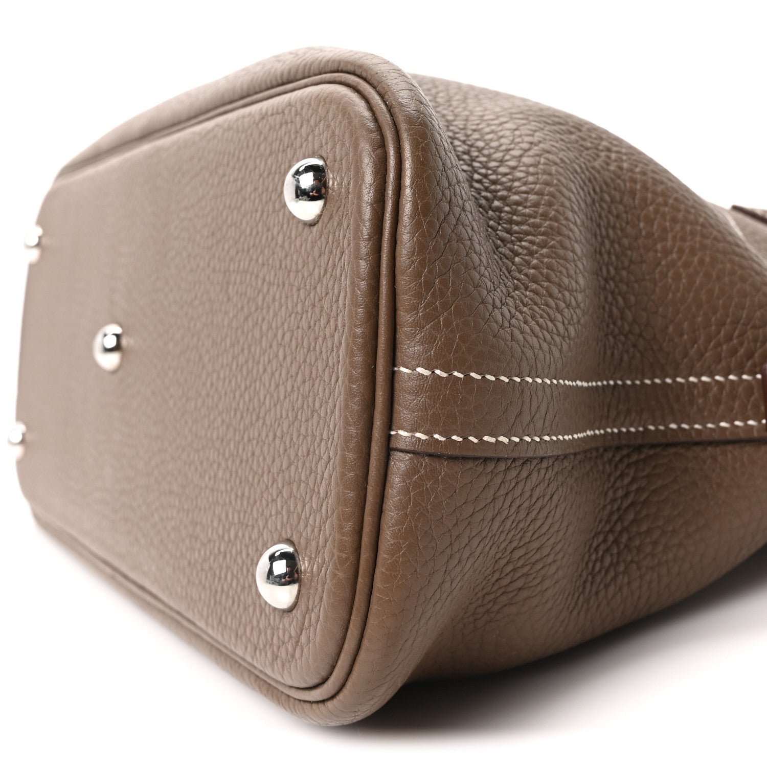 HERMES BOLIDE 31 ETOUPE TAURILLON CLEMENCE SILVER HARDWARE