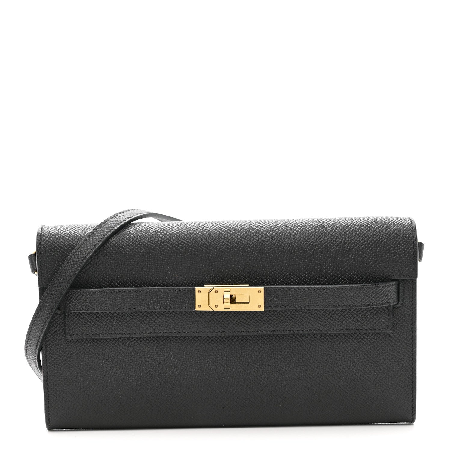エルメス ケリートゥーゴー 長財布 Black エプソン ゴールド金具 HERMES KELLY TO GO WALLET BLACK EPSOM GOLD HARDWARE