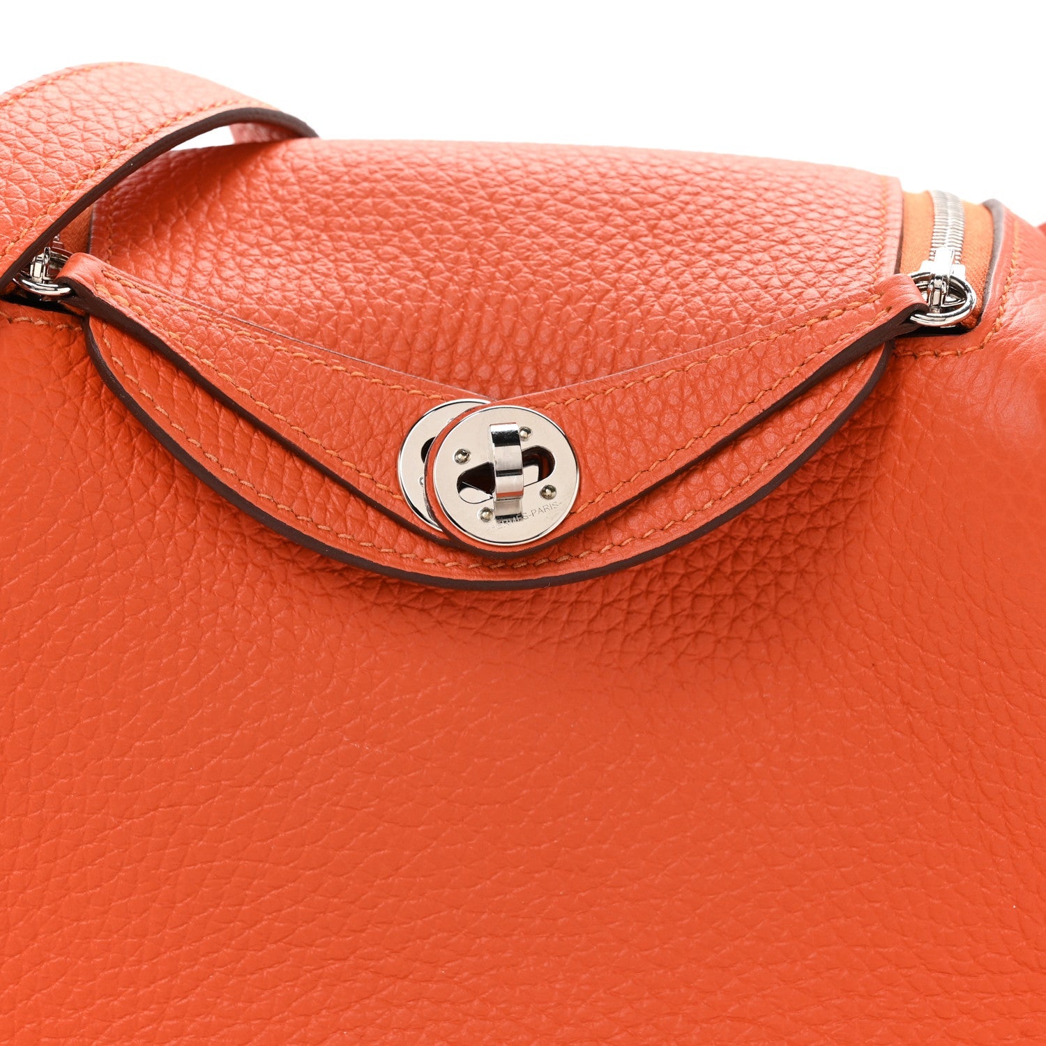 エルメス ミニリンディ 20 Feu トリヨンクレマンス シルバー金具 HERMES MINI LINDY 20 FEU TAURILLON CLEMENCE SILVER HARDWARE