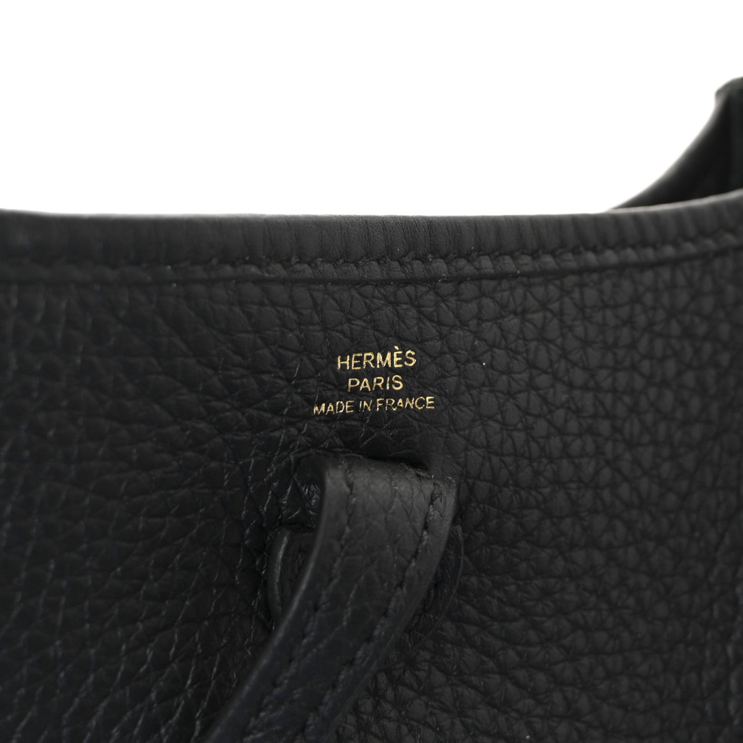 エルメス ミニエヴリン TPM Black トリヨンクレマンス ゴールド金具 HERMES MINI EVELYNE TPM BLACK TAURILLON CLEMENCE GOLD HARDWARE