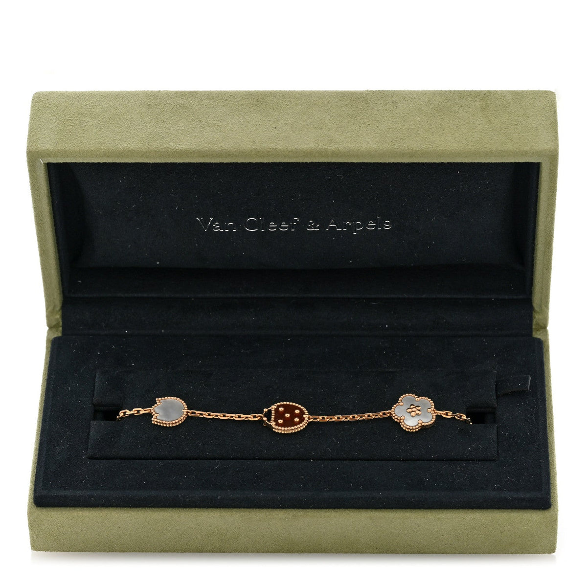 ヴァンクリーフ＆アーペル ラッキースプリング 5モチーフ ブレスレット マルチカラー 18K ローズゴールド VAN CLEEF & ARPELS LUCKY SPRING 5 MOTIFS BRACELET MULTICOLOR 18K ROSE GOLD