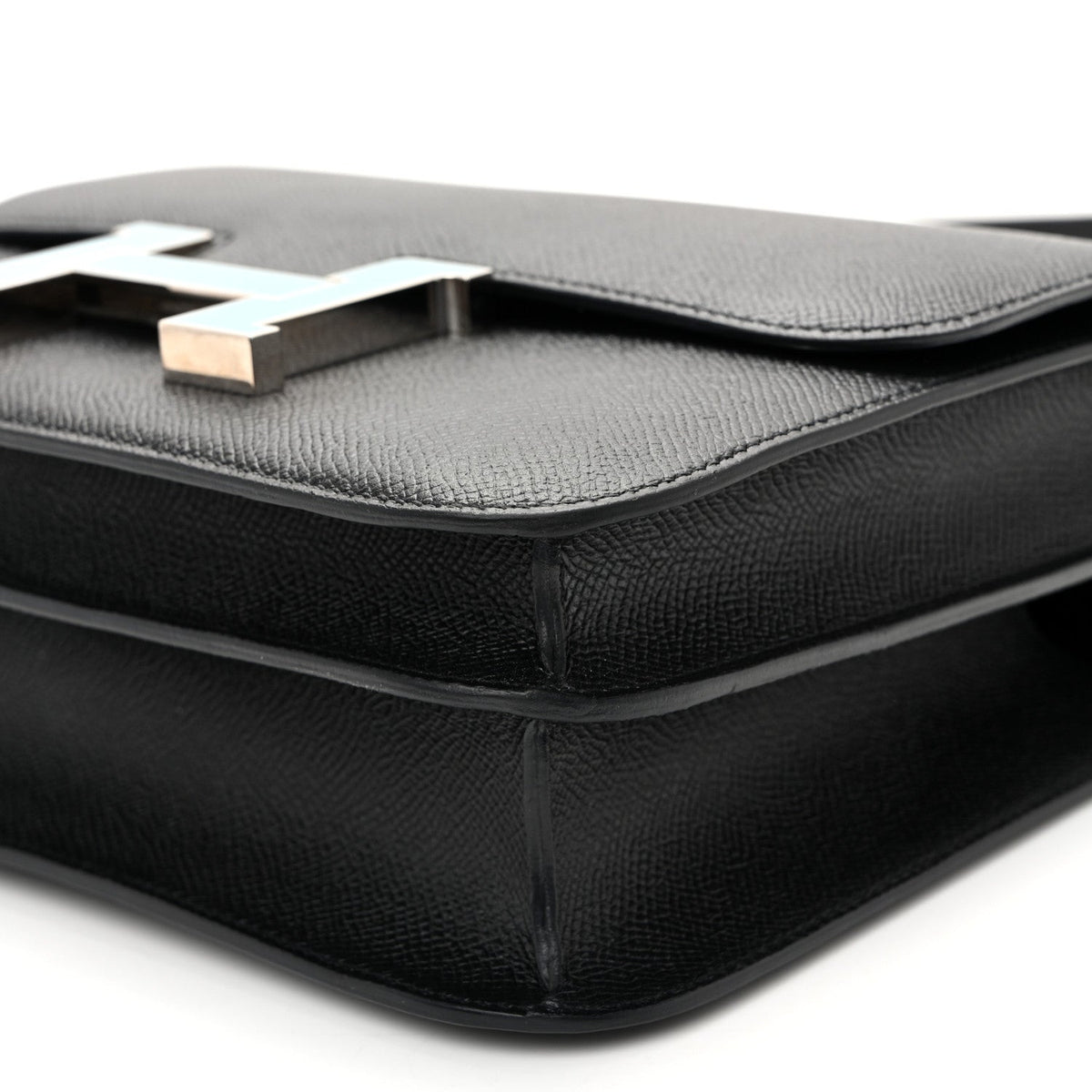 Hermès Constance 24 Black Bleu Saint Cyr Epsom Blue Enamel Hardware