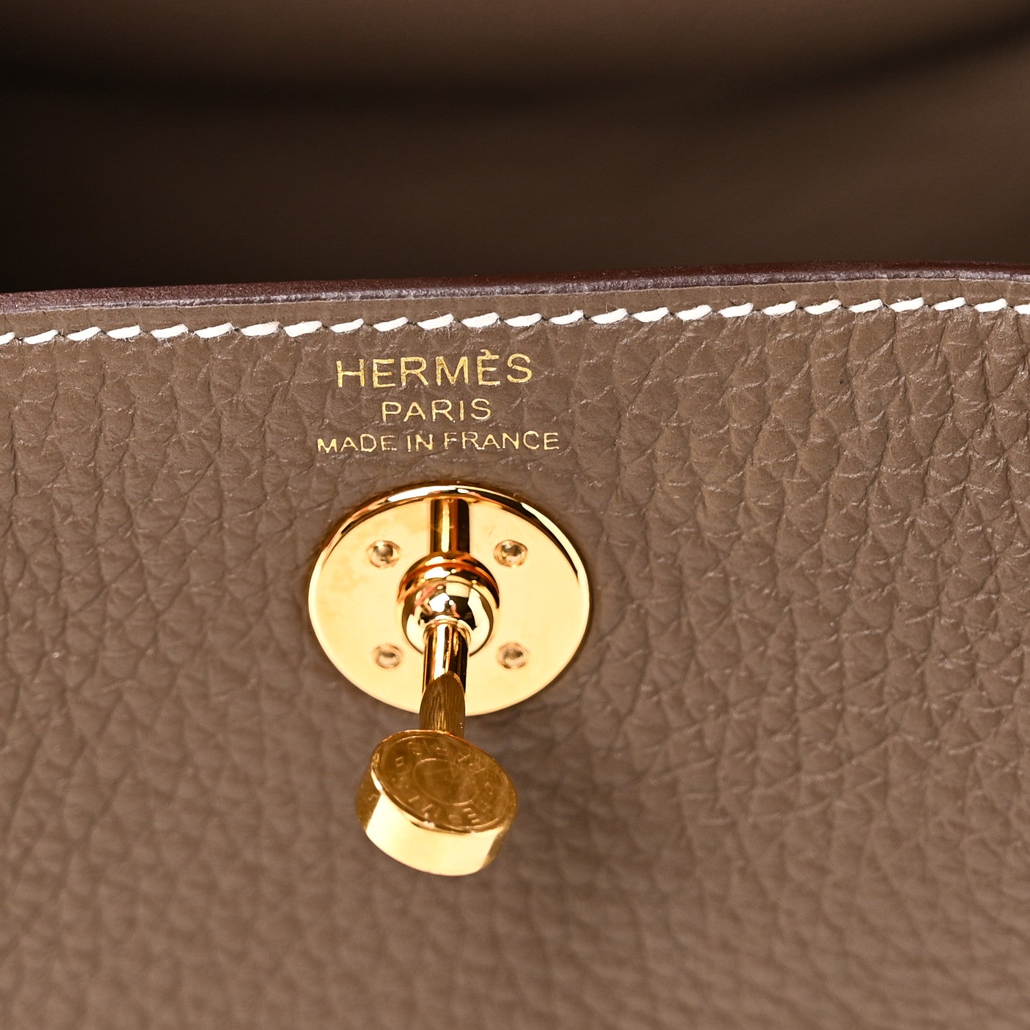 エルメス リンディ 20 Etoupe トリヨンクレマンス ゴールド金具 HERMES LINDY 20 ETOUPE TAURILLON CLEMENCE GOLD HARDWARE