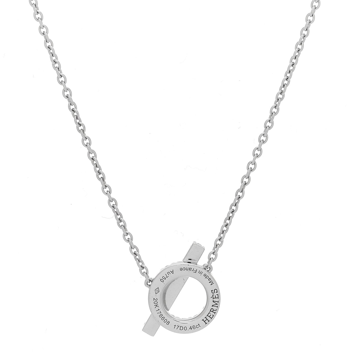 エルメス フィネス ペンダントネックレス 18Kホワイトゴールド HERMES 18K WHITE GOLD DIAMOND FINESSE PENDANT NECKLACE