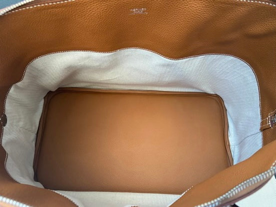 最短当日発送 限定品 エルメス ボリード45 シャーク ゴールド トゴ シルバー金具 HERMES BOLIDE 45 SHARK GOLD TOGO SILVER HARDWARE【中古】