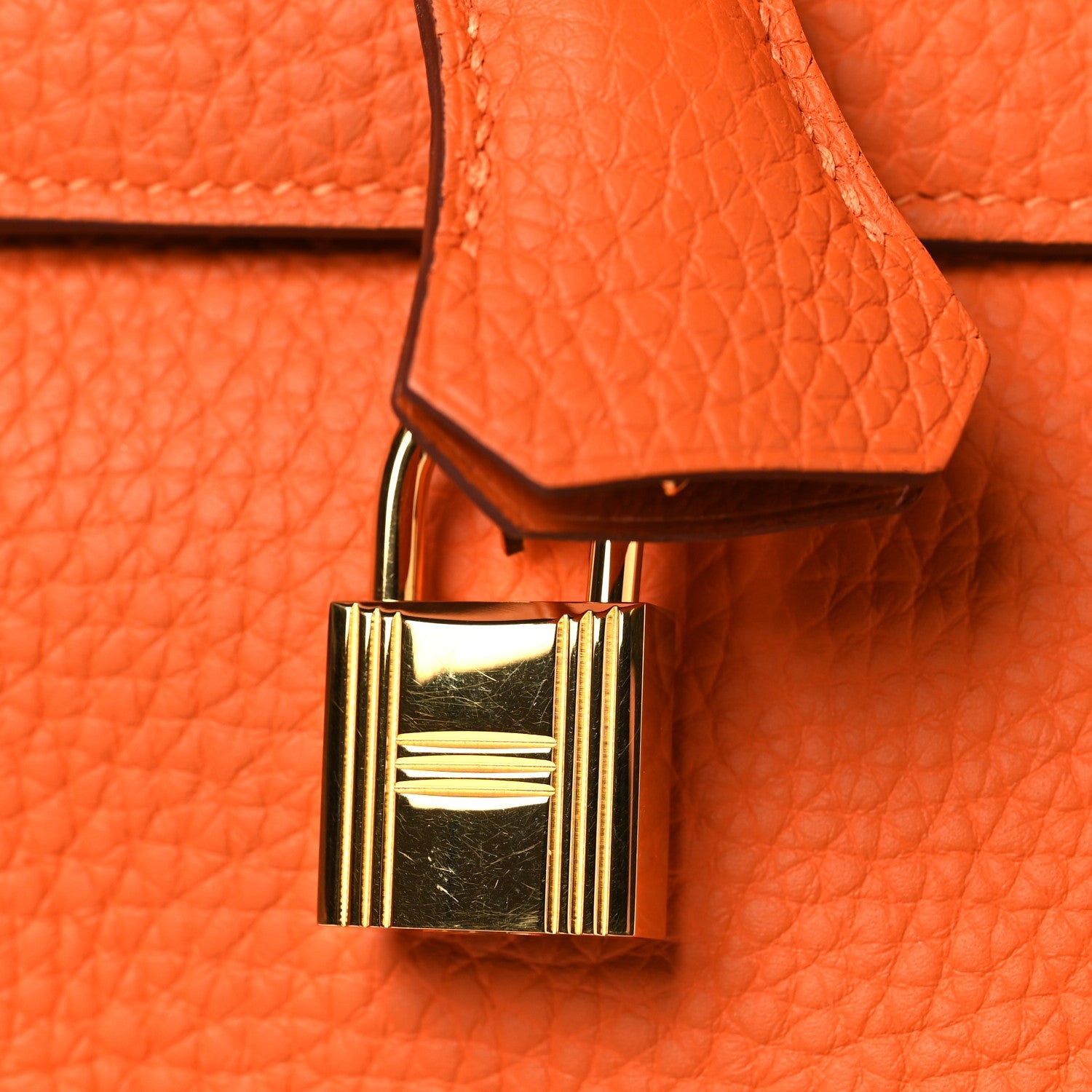 HERMES KELLY 35 RETOURNE ORANGE TAURILLON CLEMENCE GOLD HARDWARE