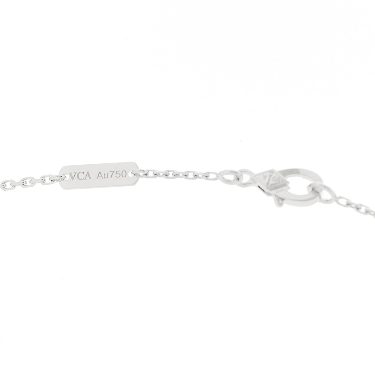 ヴァンクリーフ＆アーペル ヴィンテージアルハンブラ ペンダントネックレス カルセドニー 18K ホワイトゴールド VAN CLEEF & ARPELS VINTAGE ALHAMBRA PENDANT NECKLACE CHALCEDONY 18K WHITE GOLD
