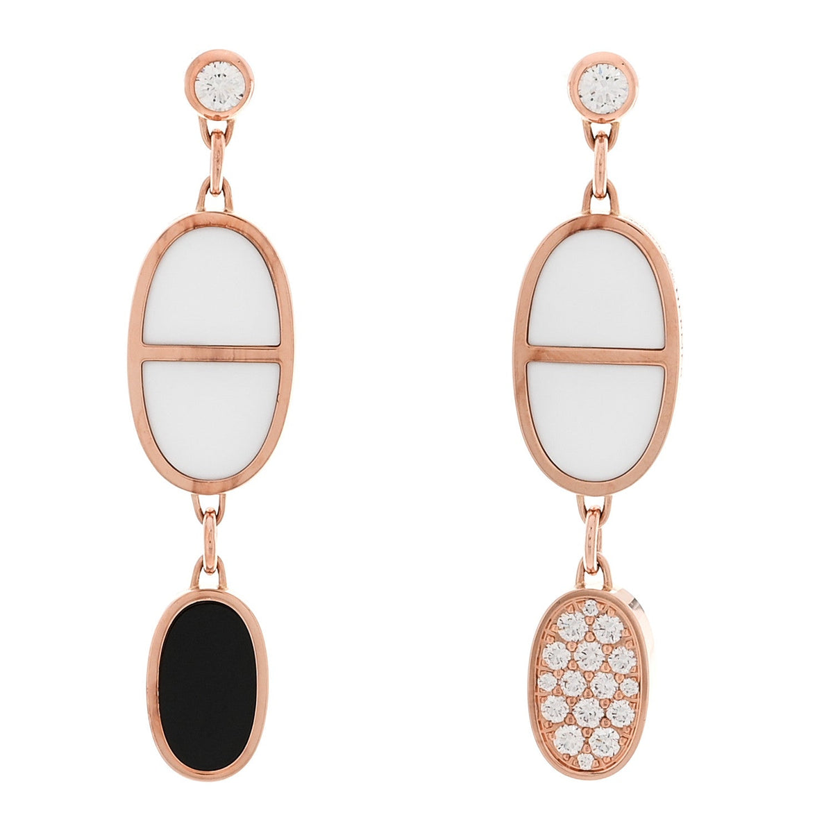 エルメス シェーヌダンクル ピアス 18K ローズゴールド ダイヤモンド HERMES CHAINE D'ANCRE EARRINGS 18K ROSE GOLD DIAMOND