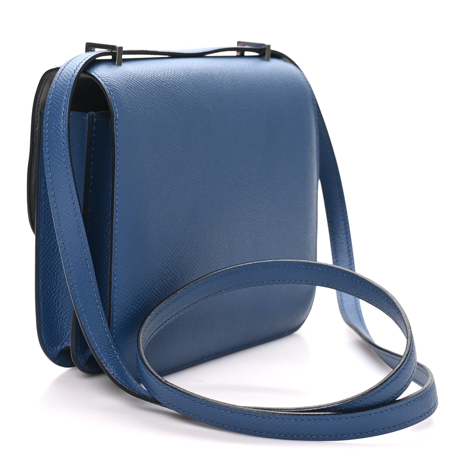 エルメス ミニコンスタンス 18 ヴェルソ Bleu Agate Gris Mouette エプソン シルバー金具 HERMES MINI CONSTANCE 18 VERSO BLEU AGATE GRIS MOUETTE EPSOM SILVER HARDWARE
