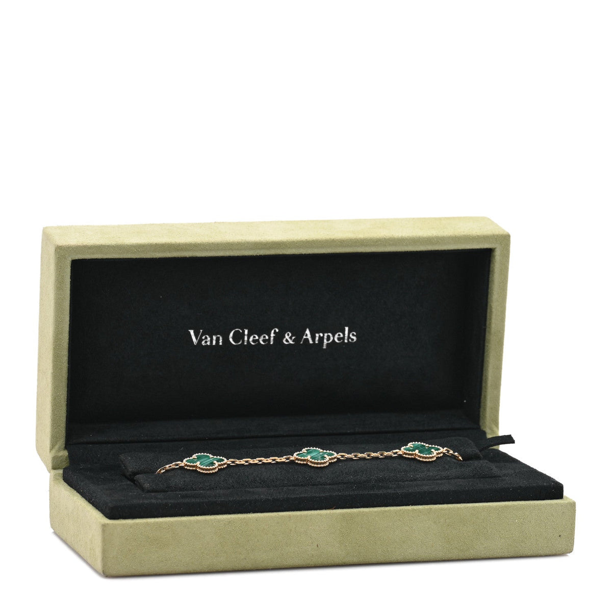 ヴァンクリーフ＆アーペル ヴィンテージアルハンブラ 5モチーフ ブレスレット マラカイト 18K イエローゴールド VAN CLEEF & ARPELS VINTAGE ALHAMBRA 5 MOTIFS BRACELET MALACHITE 18K YELLOW GOLD