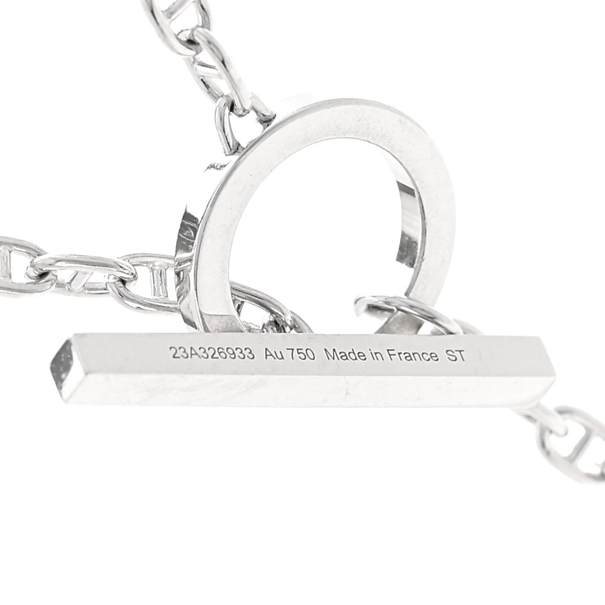 エルメス シェーヌダンクル ペンダントネックレス 18K ホワイトゴールド ダイヤモンド HERMES CHAINE D'ANCRE PENDANT NECKLACE 18K WHITE GOLD DIAMOND