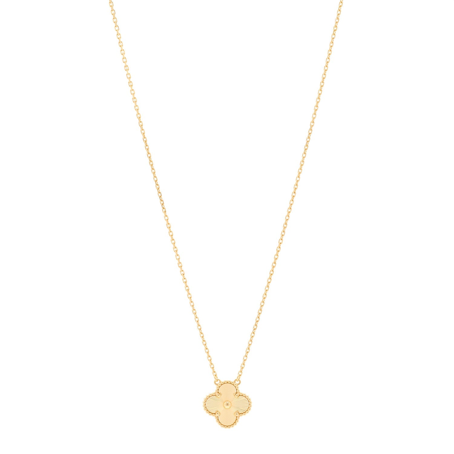 VAN CLEEF 18Kイエローゴールド ギョーシェ ヴィンテージ アルハンブラ