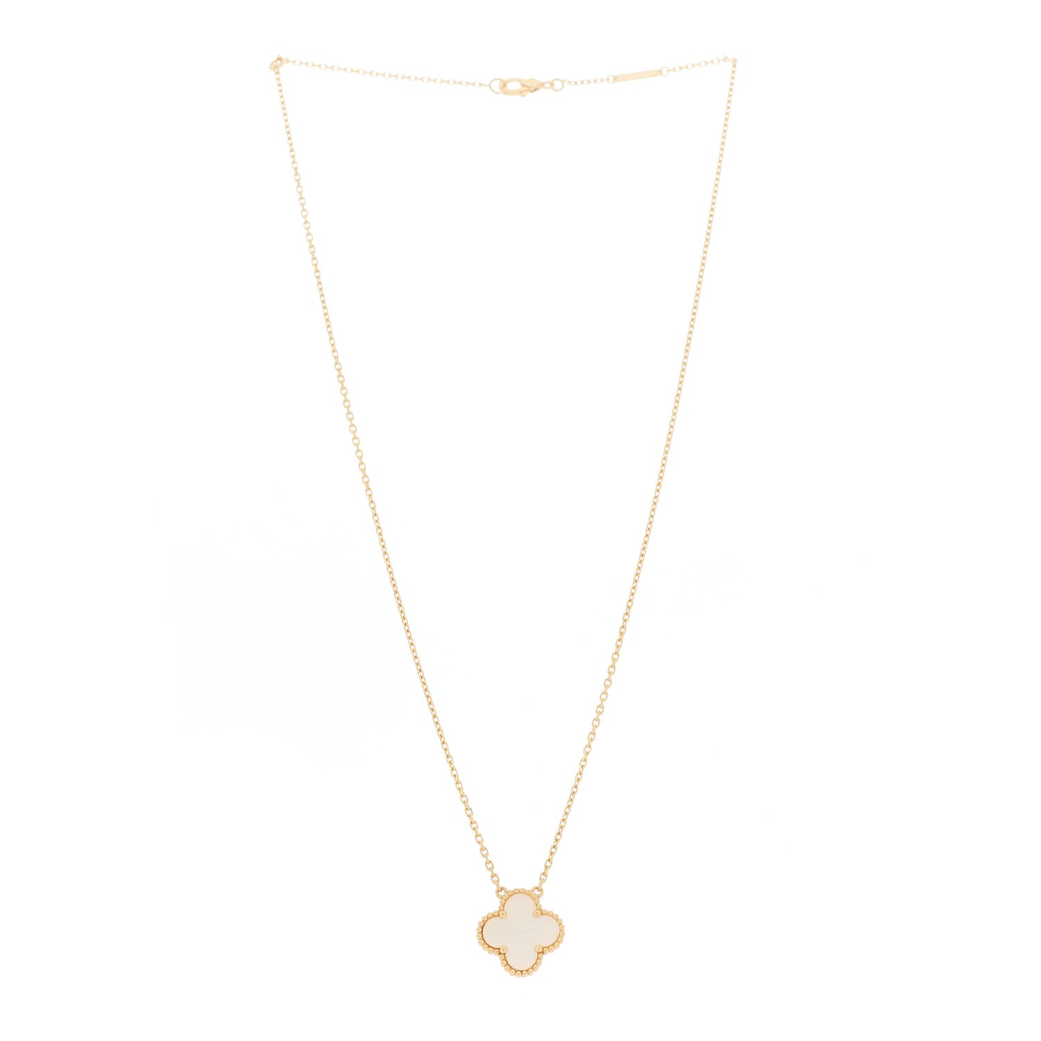 ヴァンクリーフ＆アーペル ヴィンテージアルハンブラ ペンダントネックレス マザーオブパール 18K イエローゴールド VAN CLEEF & ARPELS VINTAGE ALHAMBRA PENDANT NECKLACE MOTHER OF PEARL 18K YELLOW GOLD