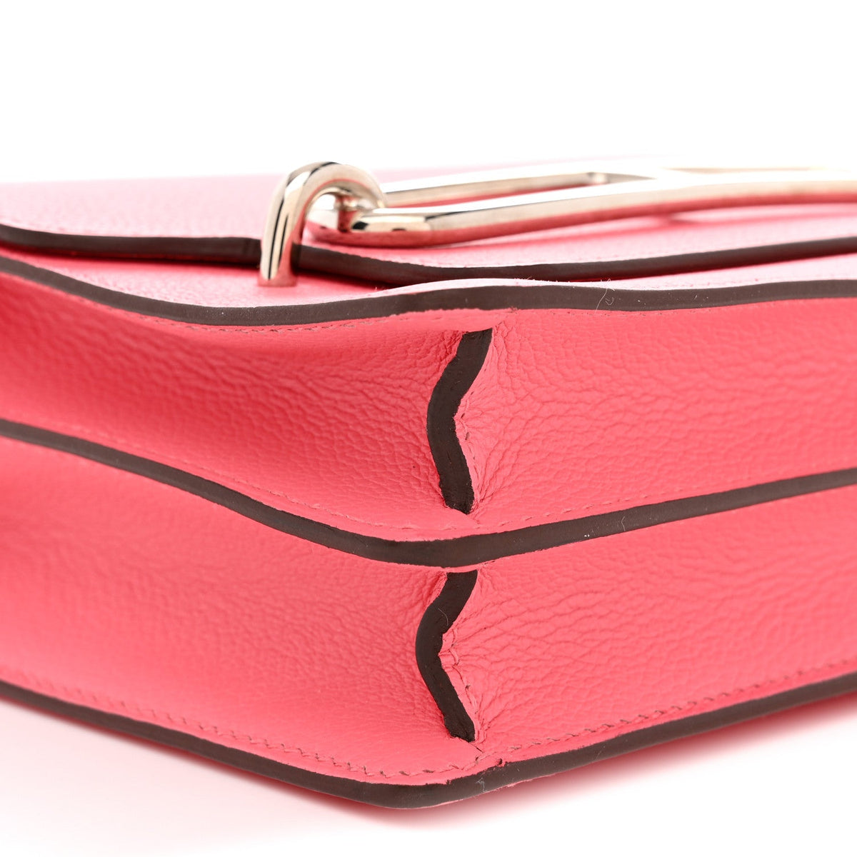 エルメス ミニルリ Rose Azalee エバーカラー シルバー金具 HERMES ROULIS ROSE AZALEE EVERCOLOR SILVER HARDWARE
