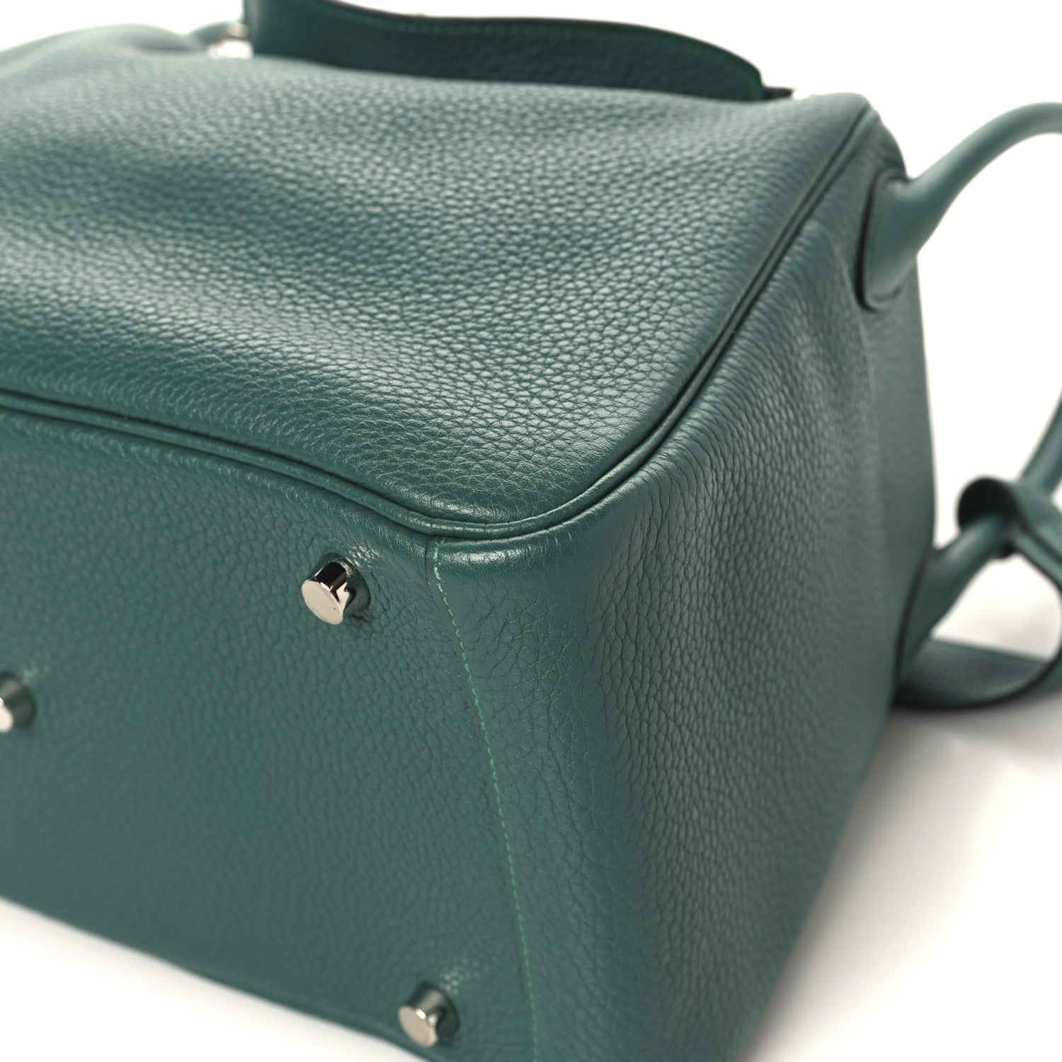 HERMES LINDY 30 MALACHITE TAURILLON CLEMENCE SILVER HARDWARE