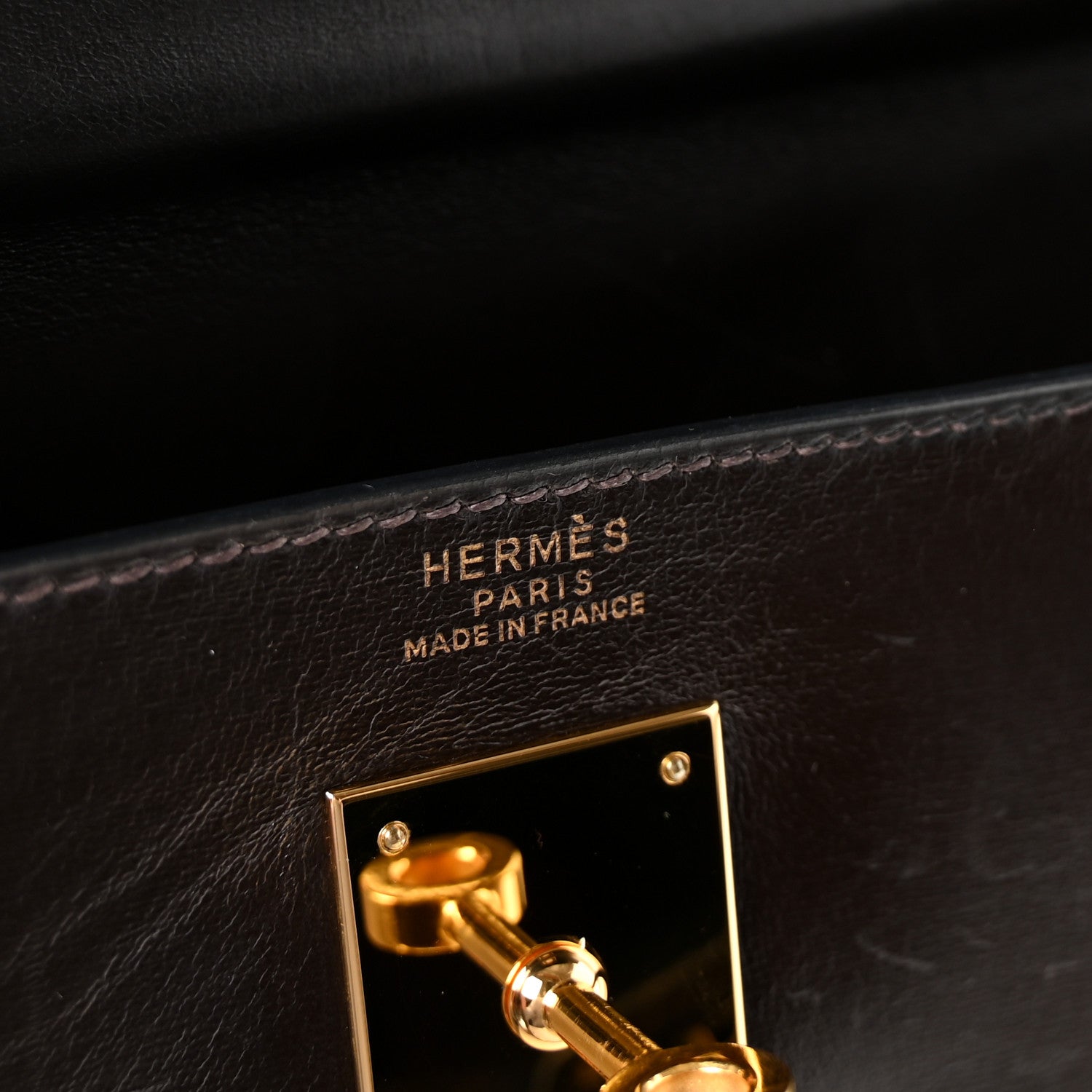 エルメス ケリー32 外縫い Chocolate ボックス ゴールド金具 HERMES KELLY32 SELLIER CHOCOLATE BOX GOLD HARDWARE