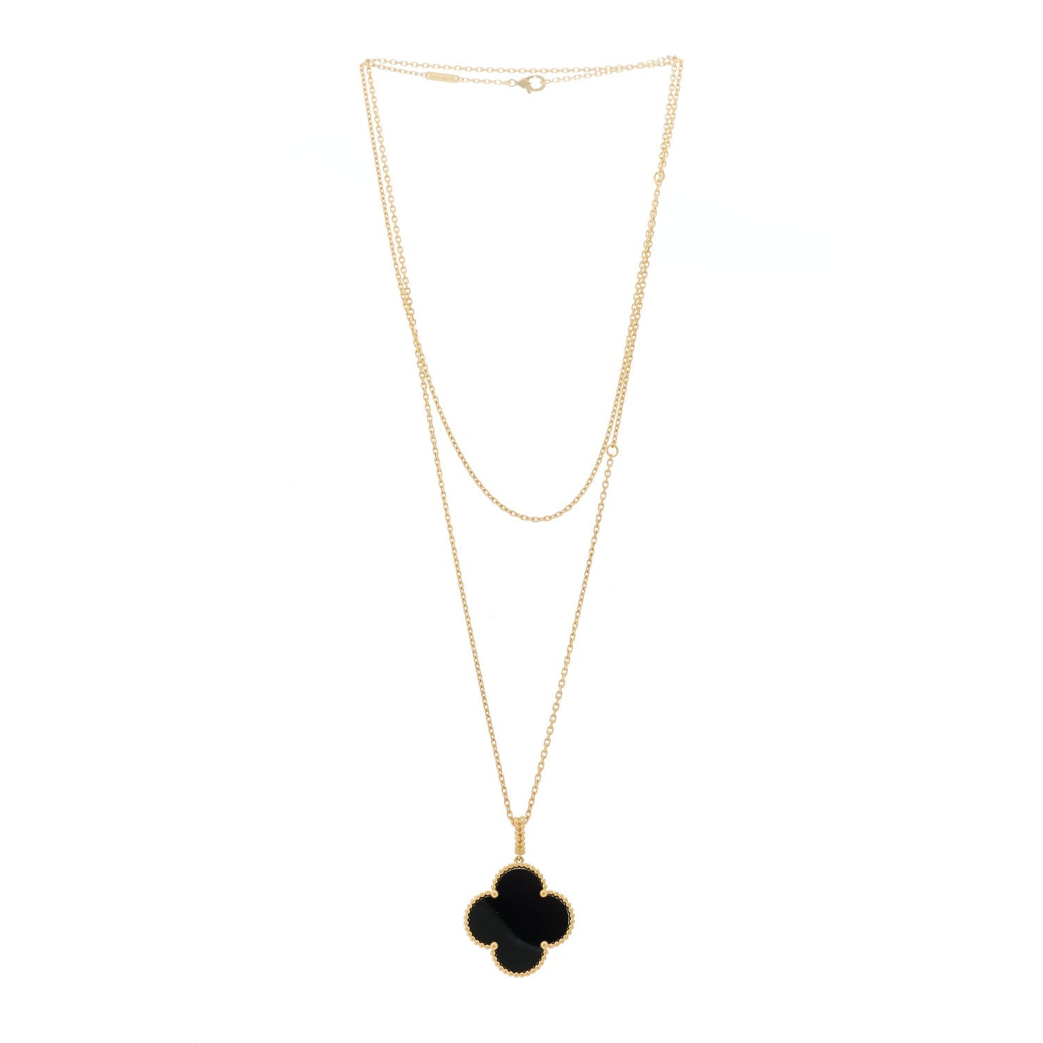ヴァンクリーフ＆アーペル マジックアルハンブラ ペンダントネックレス ブラックオニキス 18K イエローゴールド VAN CLEEF & ARPELS MAGIC ALHAMBRA PENDANT NECKLACE BLACK ONYX 18K YELLOW GOLD