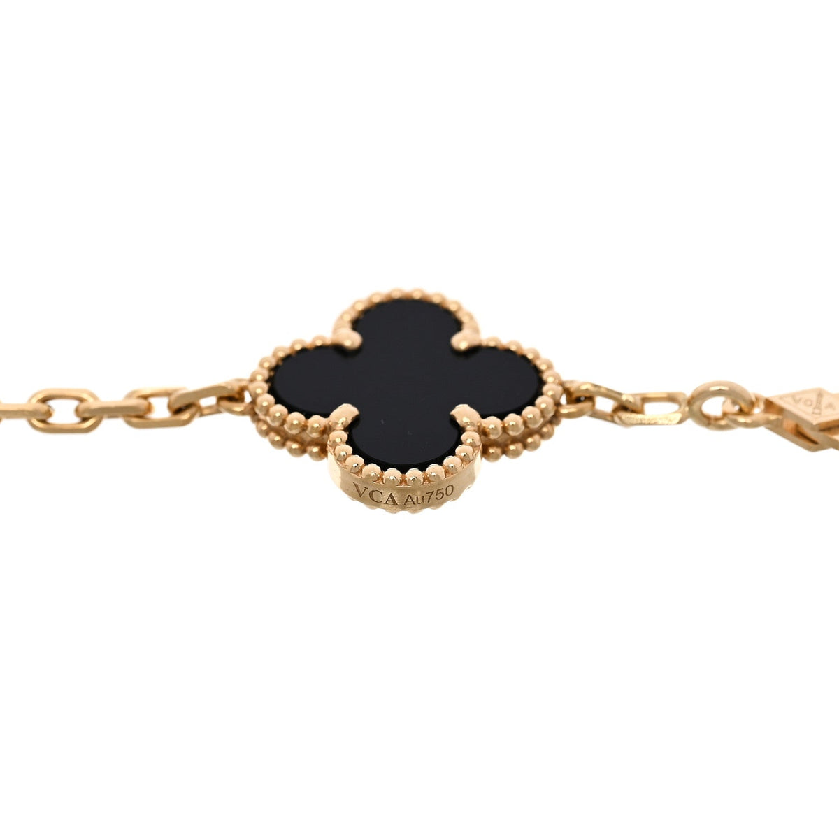 ヴァンクリーフ＆アーペル ヴィンテージアルハンブラ 5モチーフ ブレスレット ブラックオニキス 18K イエローゴールド VAN CLEEF & ARPELS VINTAGE ALHAMBRA 5 MOTIFS BRACELET BLACK ONYX 18K YELLOW GOLD