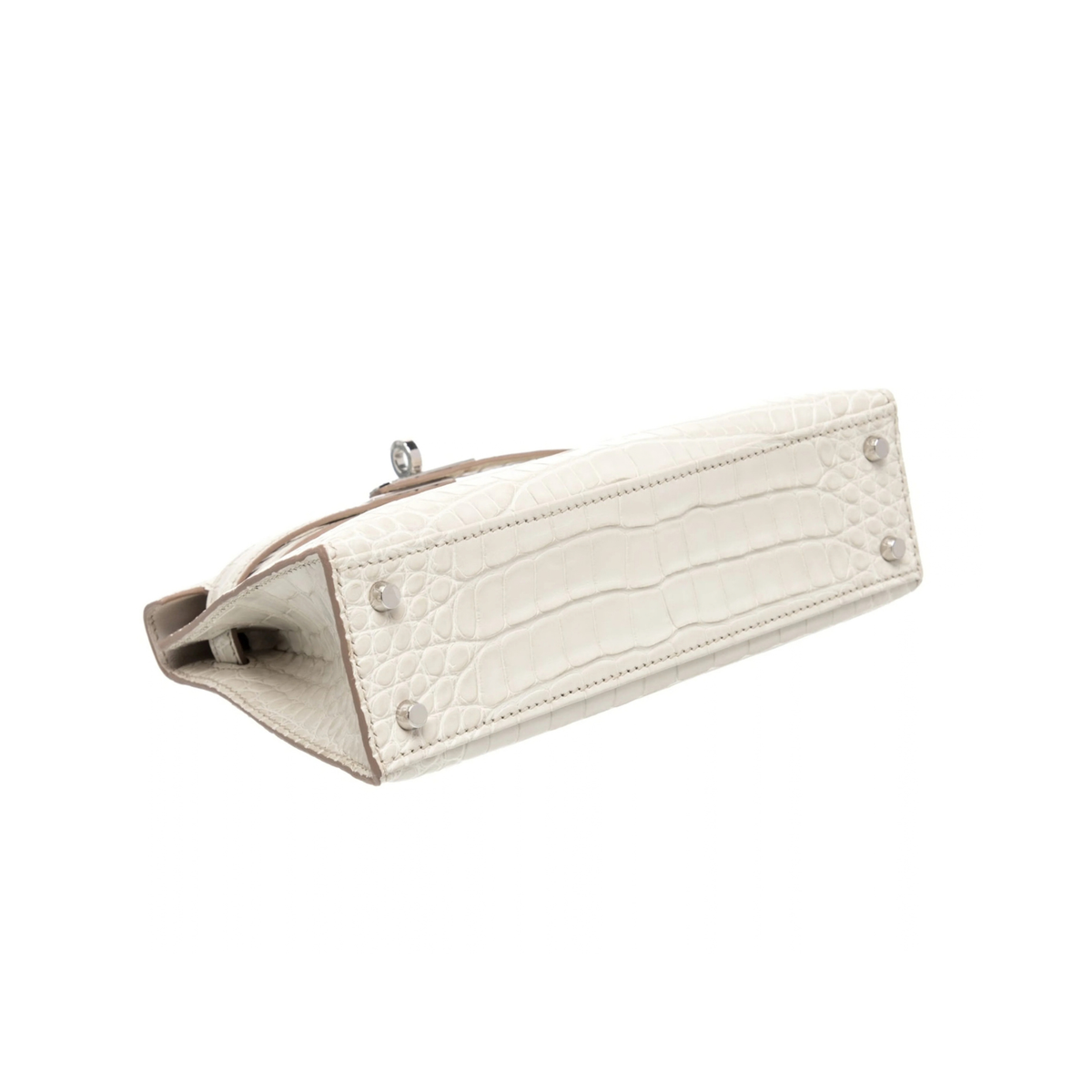 エルメス ミニケリー マットアリゲーター ケリーミニ２ ミニドゥ 外縫い ベトン シルバー金具 HERMES KELLY MINI 2 MATTE ALLIGATOR SELLIER 20 BETON SILVER HARDWARE