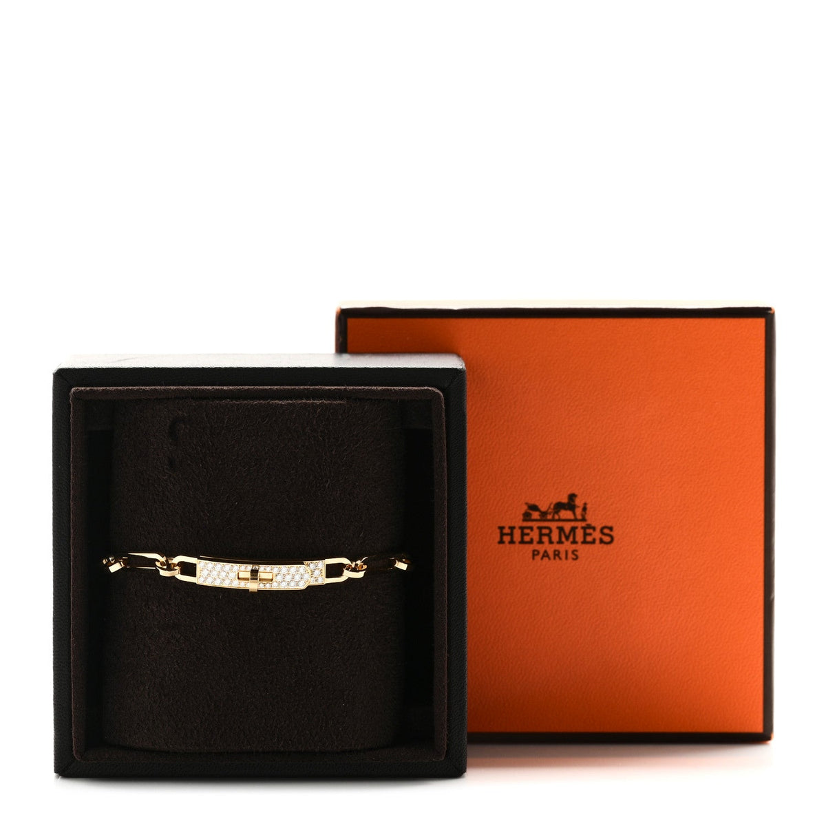 エルメス ケリー ブレスレット 18K イエローゴールド ダイヤモンド HERMES KELLY BRACELET 18K YELLOW GOLD DIAMOND