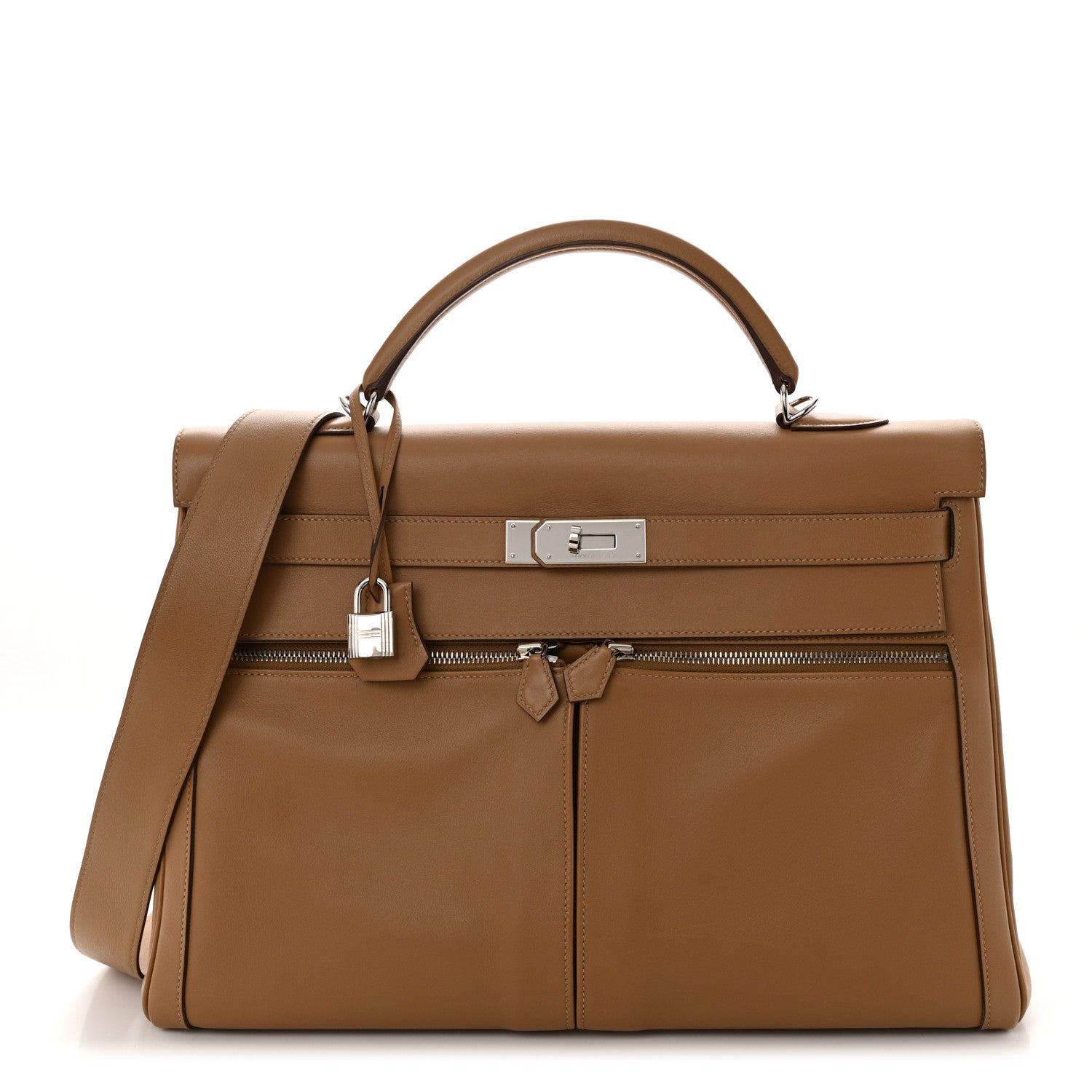 エルメス ケリーラキ40 オークル スイフト シルバー金具 HERMES KELLY LAKIS 40 OCRE SWIFT SILVER HARDWARE【中古】