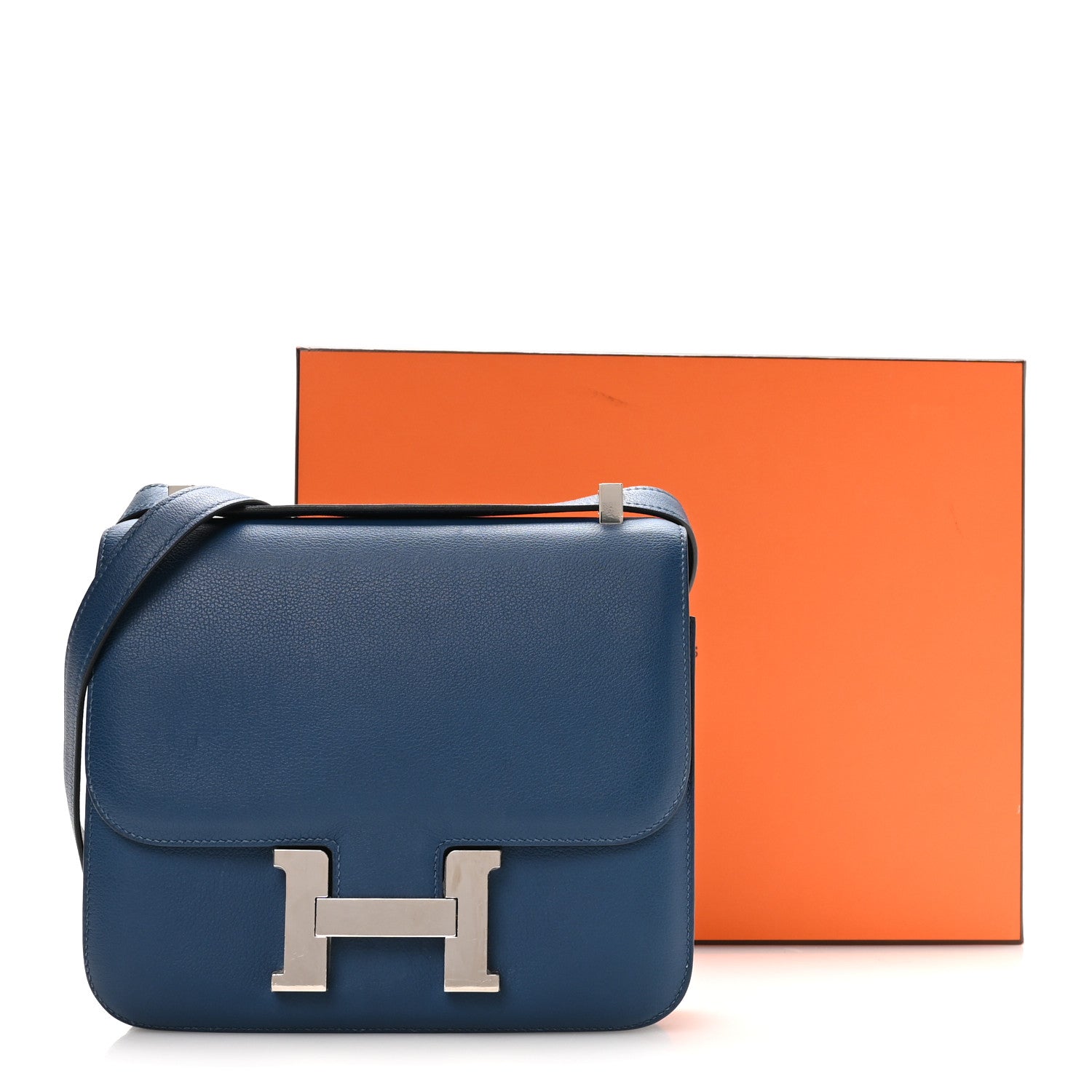 エルメス コンスタンス 24 Deep Bleu エバーカラー シルバー金具 HERMES CONSTANCE 24 DEEP BLEU EVERCOLOR SILVER HARDWARE