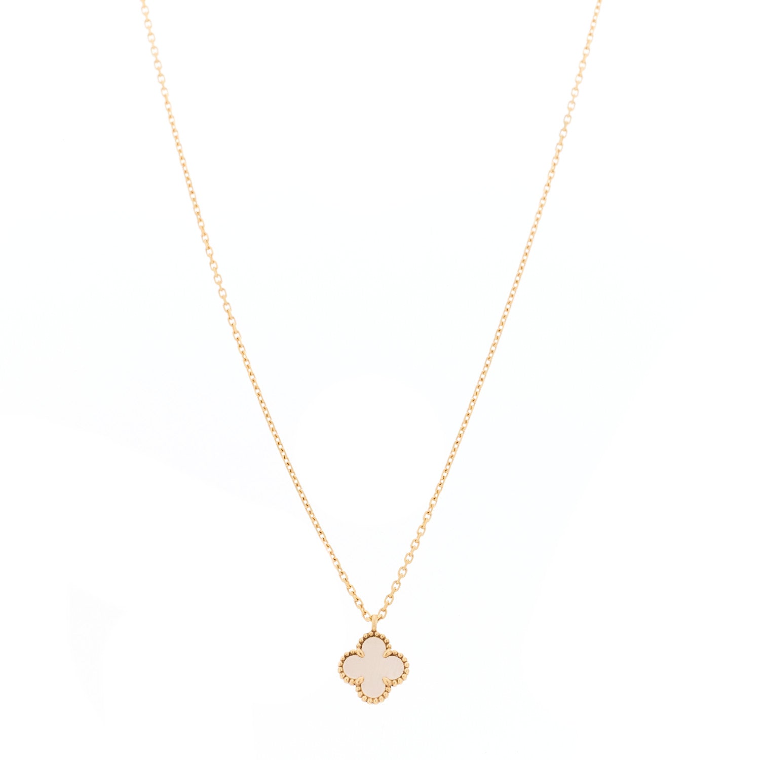 ヴァンクリーフ＆アーペル スウィートアルハンブラ ペンダントネックレス マザーオブパール 18K イエローゴールド VAN CLEEF & ARPELS SWEET ALHAMBRA PENDANT NECKLACE MOTHER OF PEARL 18K YELLOW GOLD