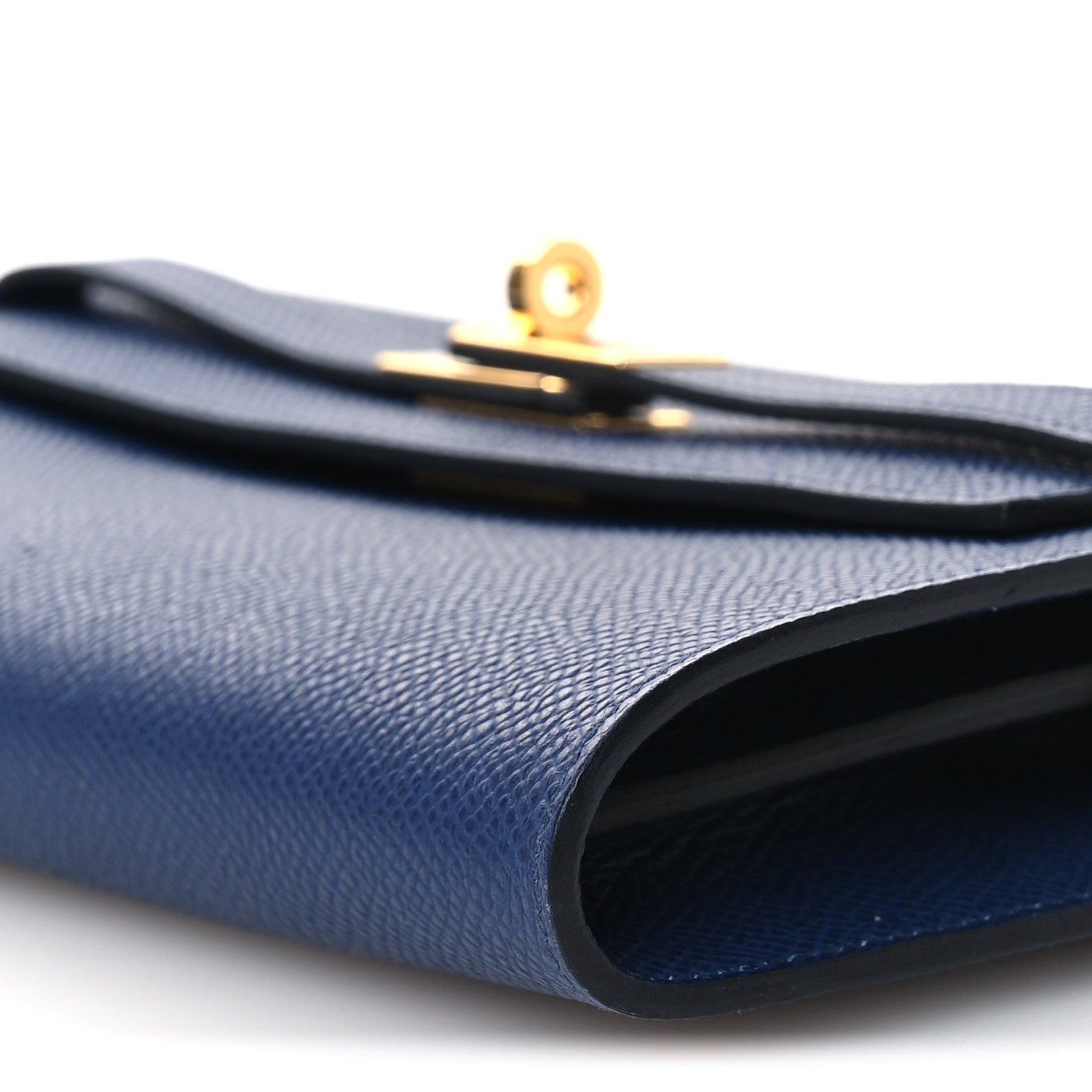 エルメス ケリートゥーゴー 長財布 Bleu Saphir エプソン ゴールド金具 HERMES KELLY TO GO WALLET BLEU SAPHIR EPSOM GOLD HARDWARE