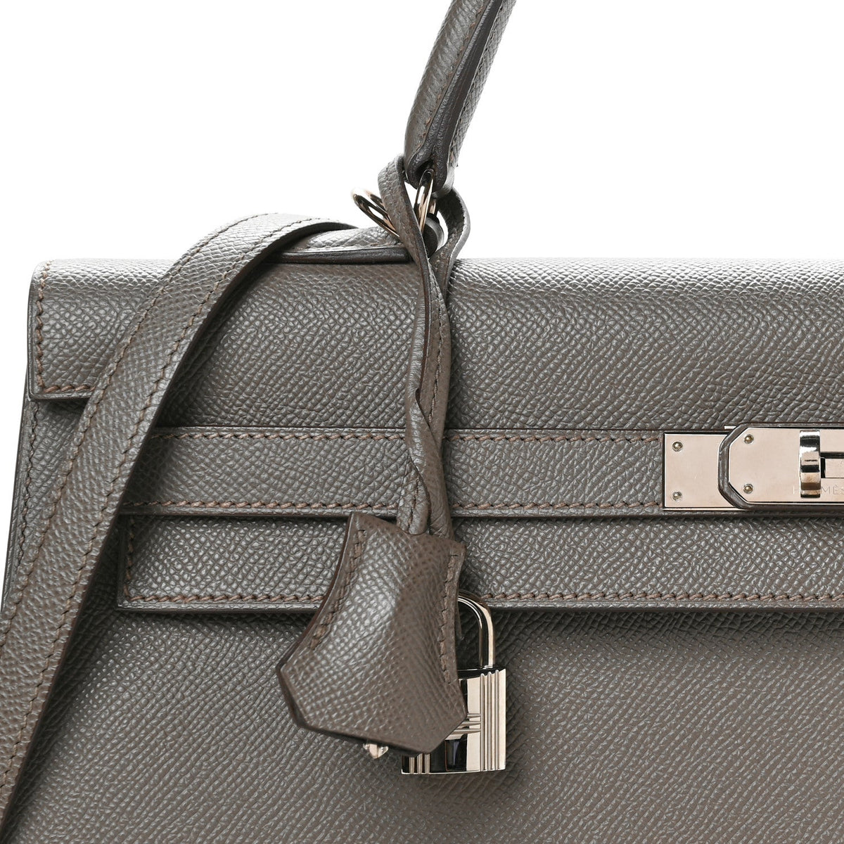 エルメス ケリー 35 外縫い Etain エプソン シルバー金具 HERMES KELLY 35 SELLIER ETAIN EPSOM SILVER HARDWARE