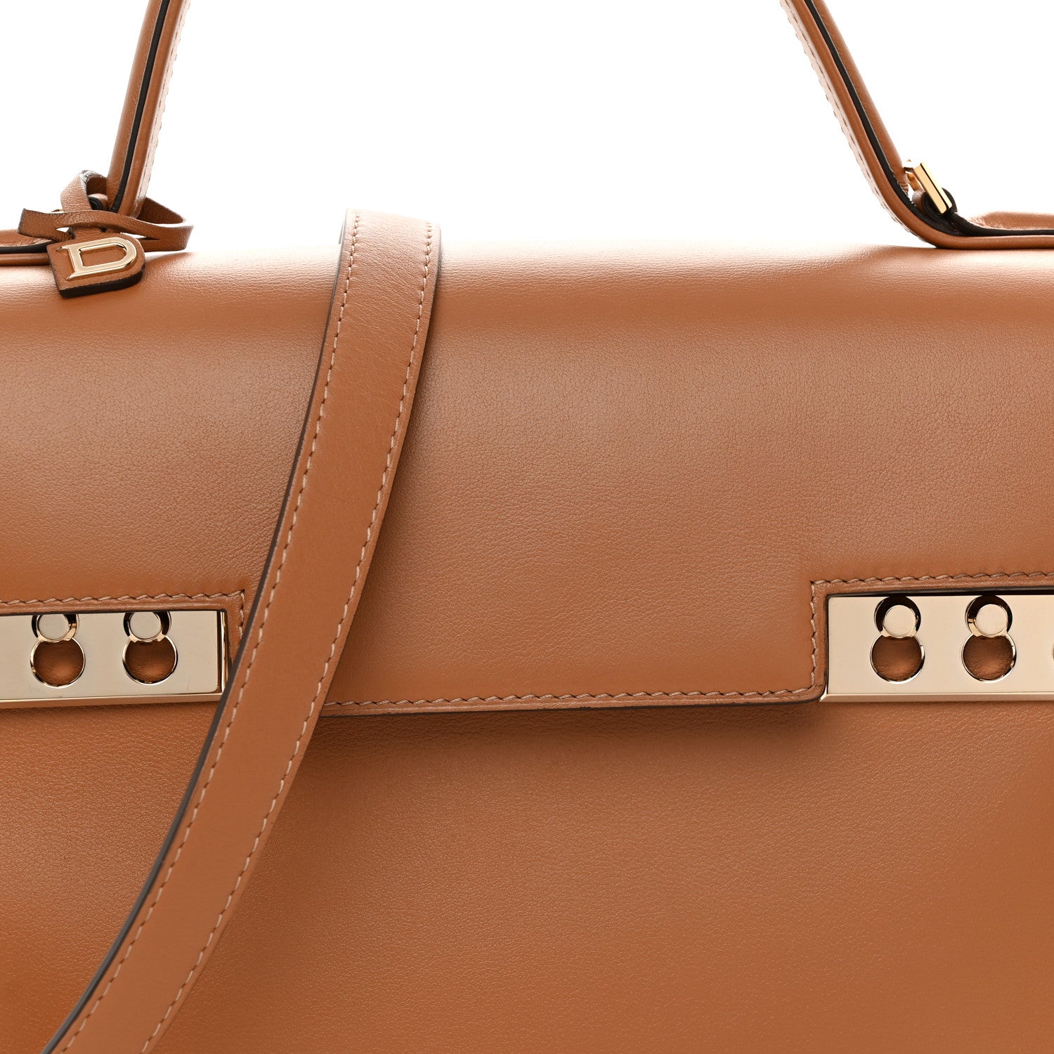 デルヴォー タンペート MM ハンドバッグ Camel カーフスキン ゴールド金具 DELVAUX TEMPETE MM HANDBAG CAMEL CALFSKIN GOLD HARDWARE