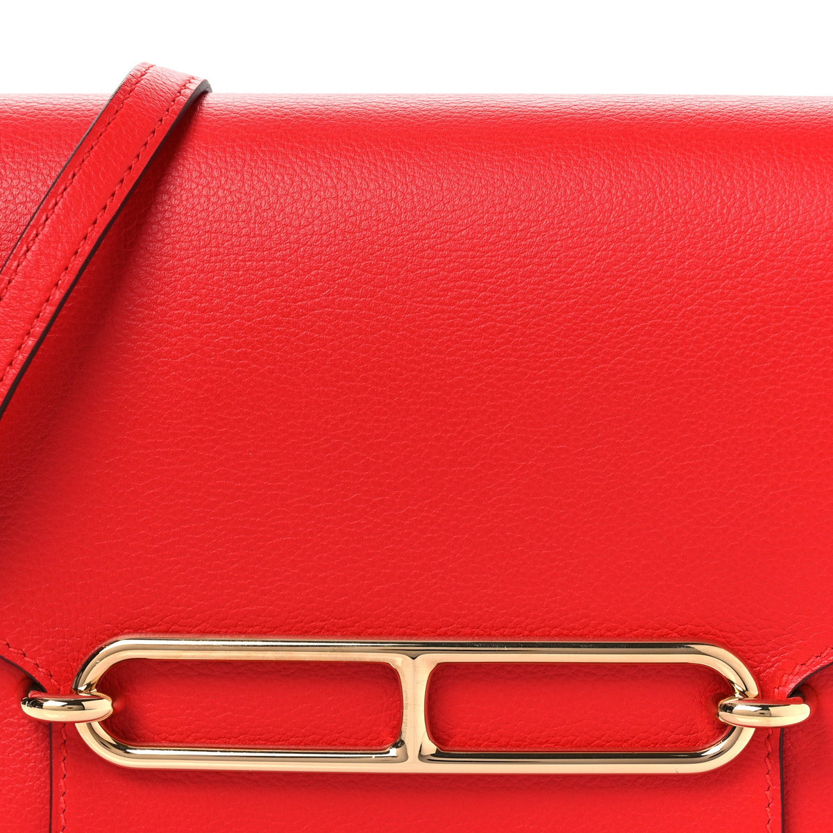 エルメス ミニルリ Rouge De Coeur エバーカラー ゴールド金具 HERMES ROULIS ROUGE DE COEUR EVERCOLOR GOLD HARDWARE