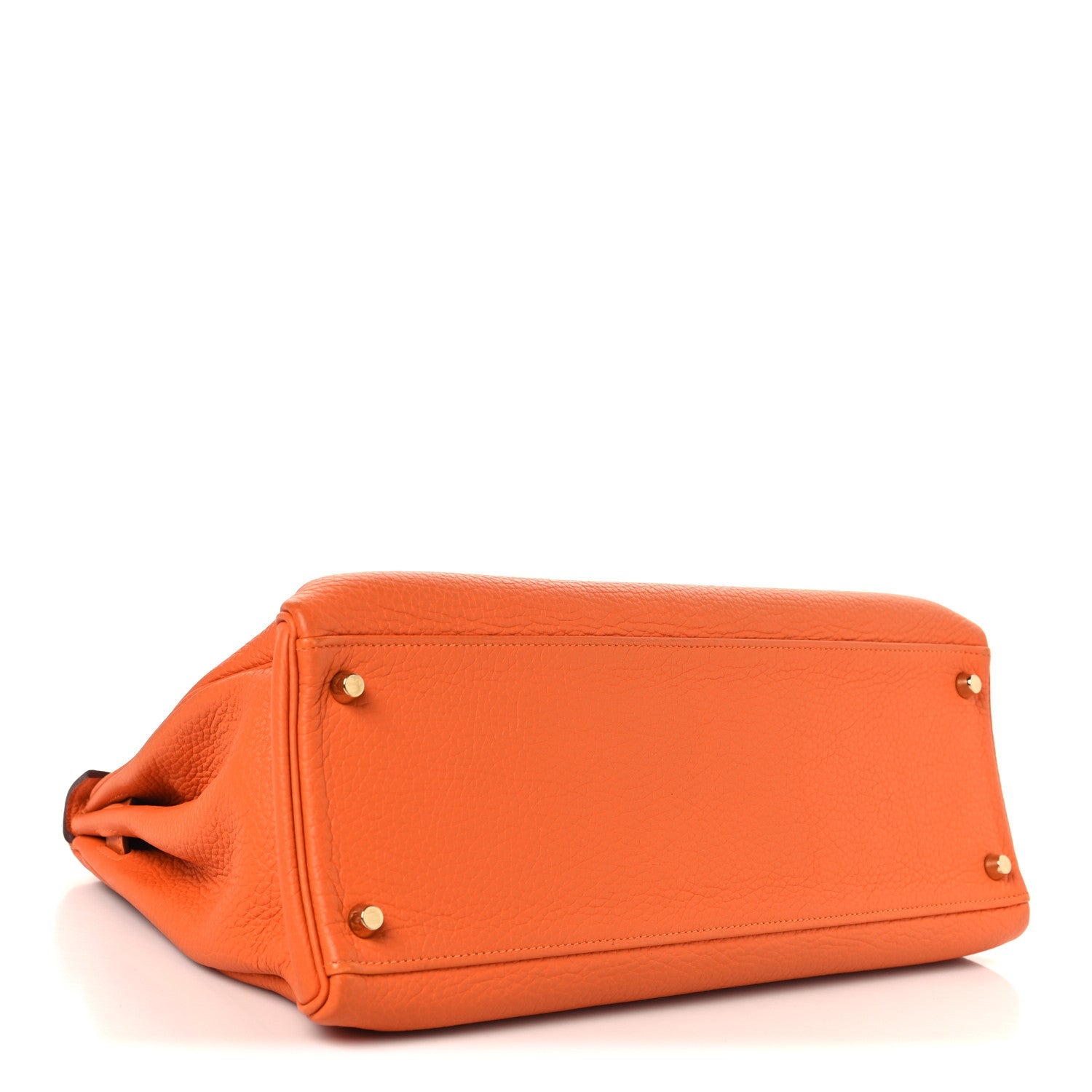 HERMES KELLY 35 RETOURNE ORANGE TAURILLON CLEMENCE GOLD HARDWARE
