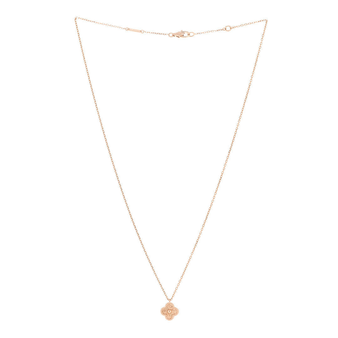 ヴァンクリーフ＆アーペル スウィートアルハンブラ ペンダントネックレス 18K ローズゴールド VAN CLEEF & ARPELS SWEET ALHAMBRA PENDANT NECKLACE 18K ROSE GOLD