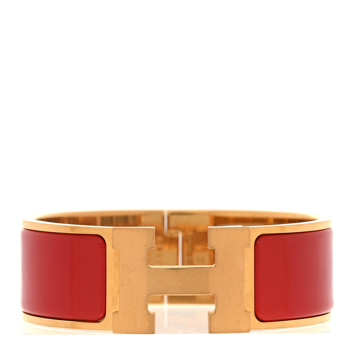 エルメス クリッククラック H ブレスレット エナメル ワイド PM ルージュ HERMES CLIC CLAC H BRACELET ENAMEL WIDE PM ROUGE BANDANA