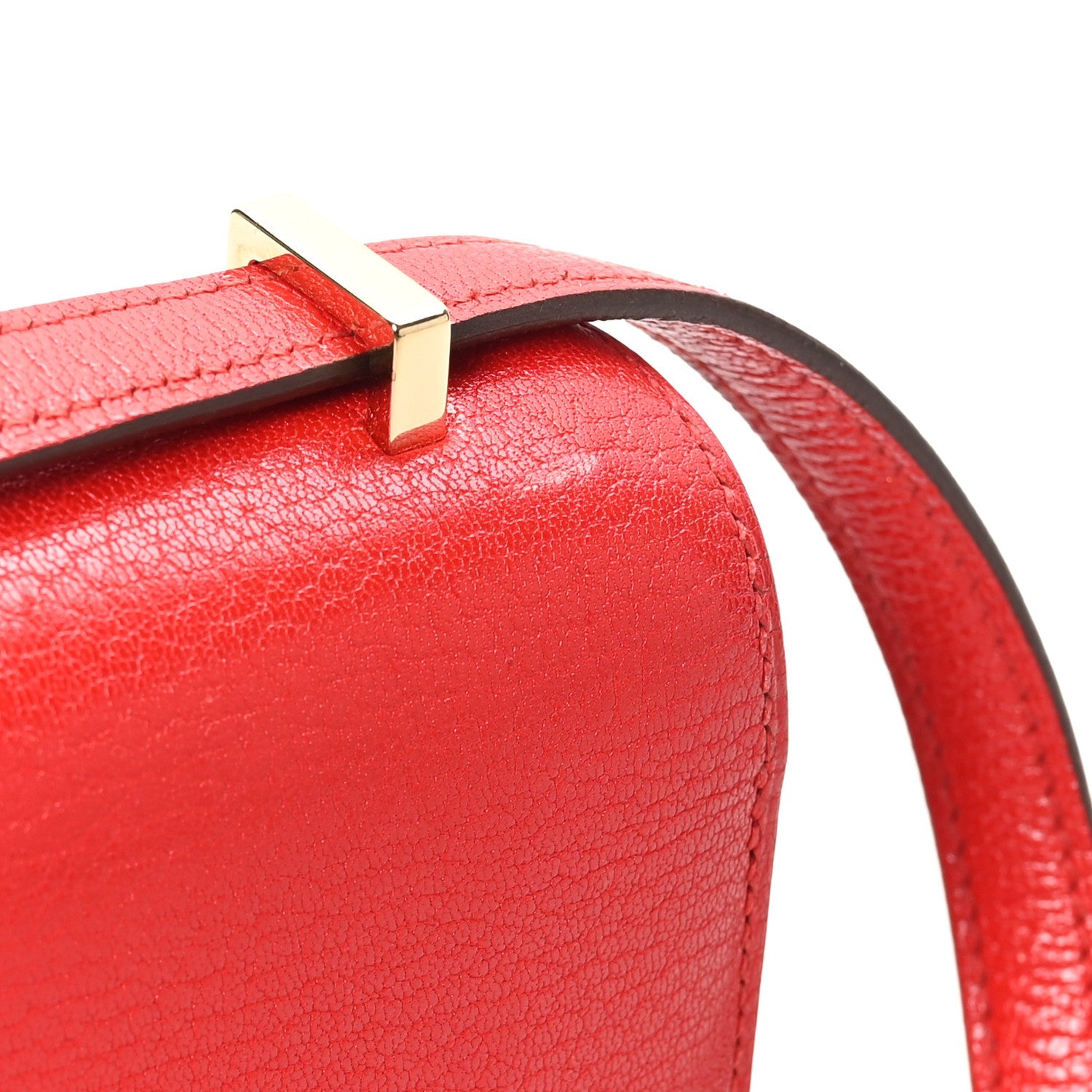 エルメス コンスタンス 18 Rouge De Coeur シェーブル ゴールド金具 HERMES CONSTANCE 18 ROUGE DE COEUR CHEVRE MYSORE GOLD HARDWARE